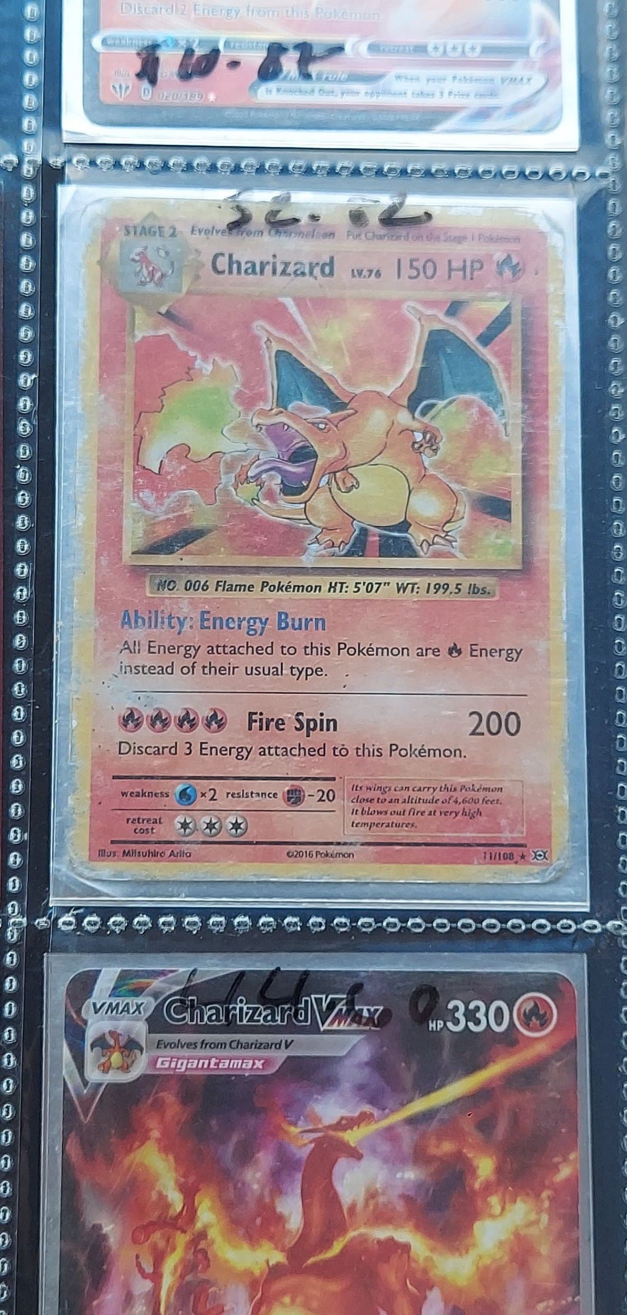 charizard holographic card 2016 Pokemon 11/108 HOLO (2016) PSA 6 Zapp! Comics proof acrylic case Charizard-Reverse Foil (11) 2016 Pokemon