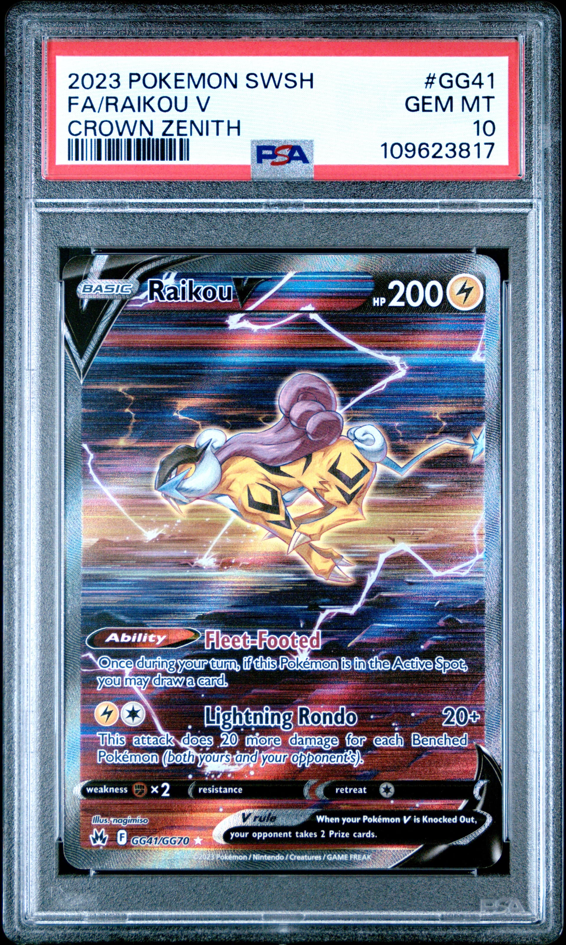 shiny raikou pokemon card Pokemon TCG Raikou Ultra Rare Holo SHINY SL9