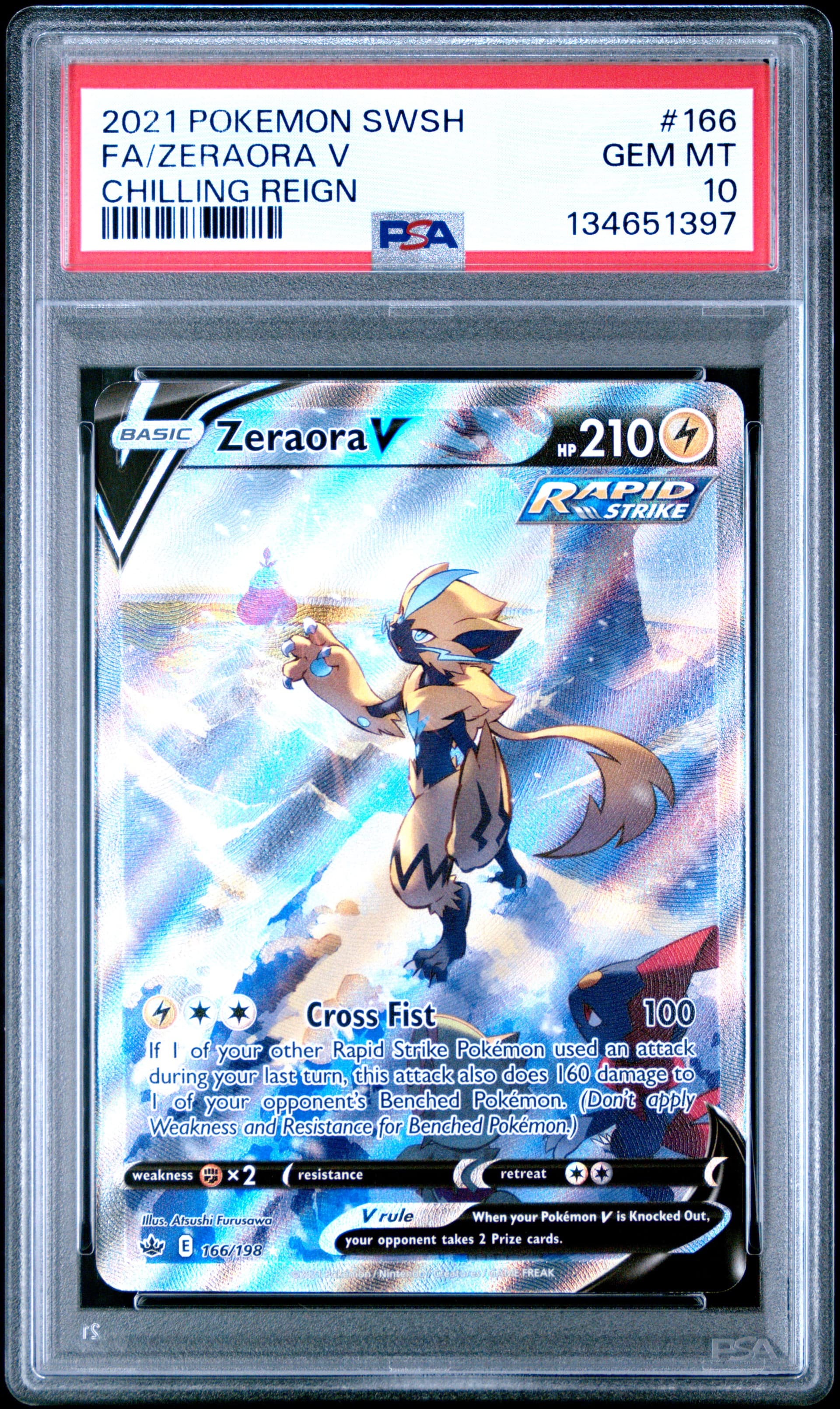 zeraora pokemon card full art Pokemon SWSH: Crown Zenith: Galarian Gallery Zeraora VMAX Holofoil / Lightly Played