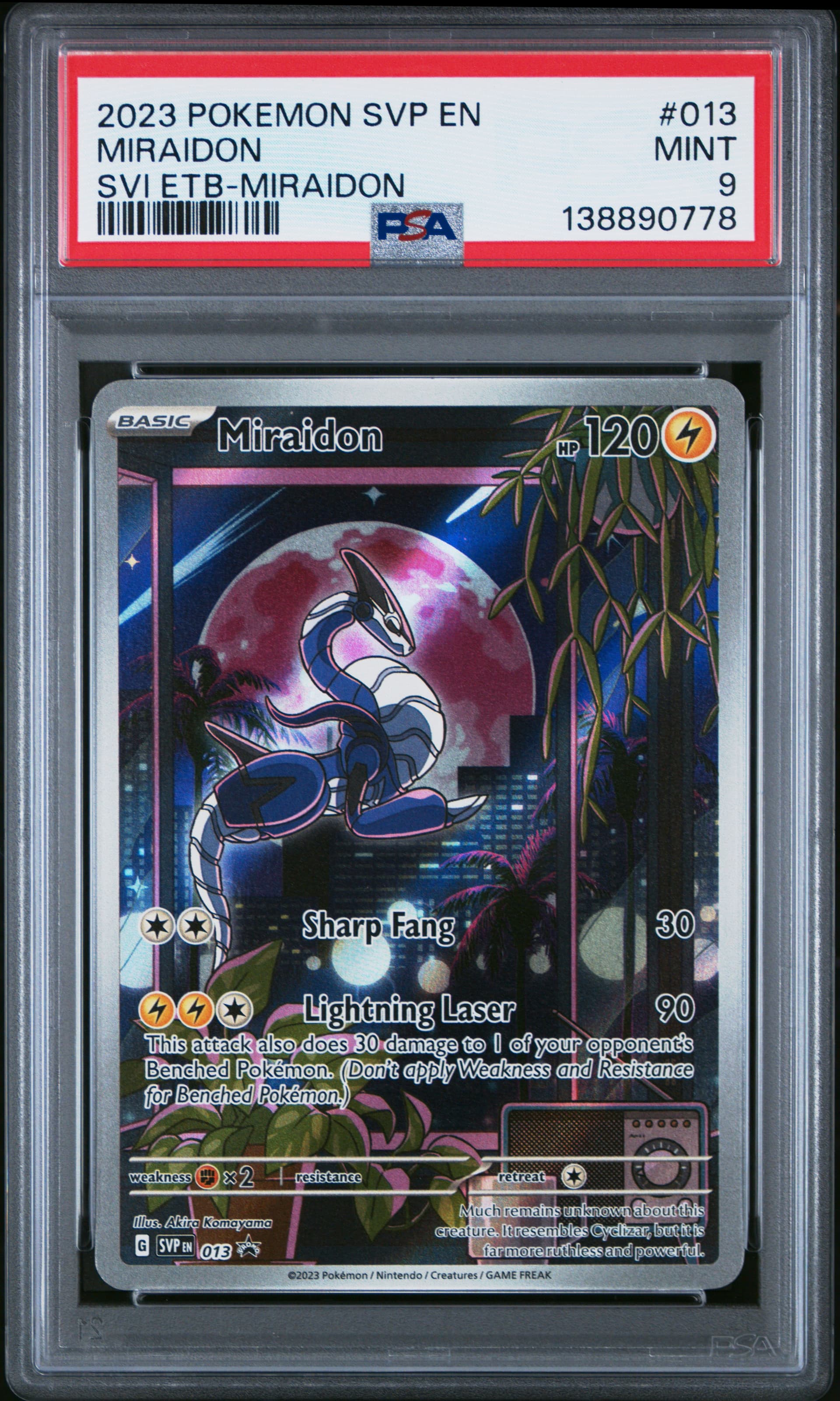 Miraidon Scarlet & Violet Elite Trainer Box-Miraidon (013) 2023 Pokemon Svp EN-SV Black Star Promo Miraidon Scarlet & Violet Elite Trainer Box-Miraidon (013) 2023 Pokemon Svp EN-SV Black Star Promo