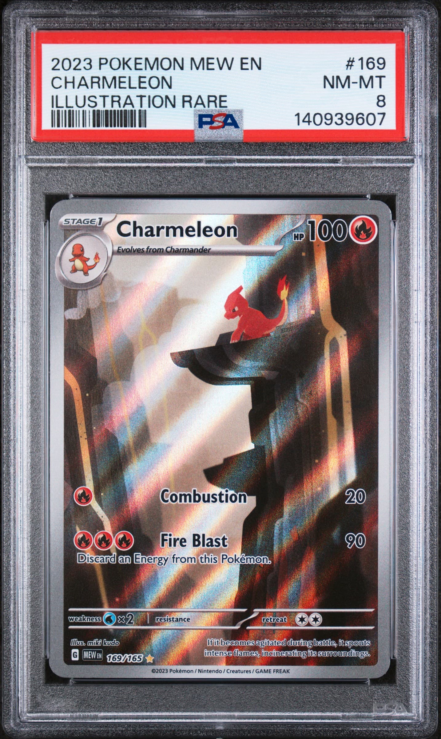 Charmeleon Illustration Rare (169) 2023 Pokemon Mew EN-151 - Pokmon Card Data Charmeleon Illustration Rare (169) 2023 Pokemon Mew EN-151 - Pokmon Card Data