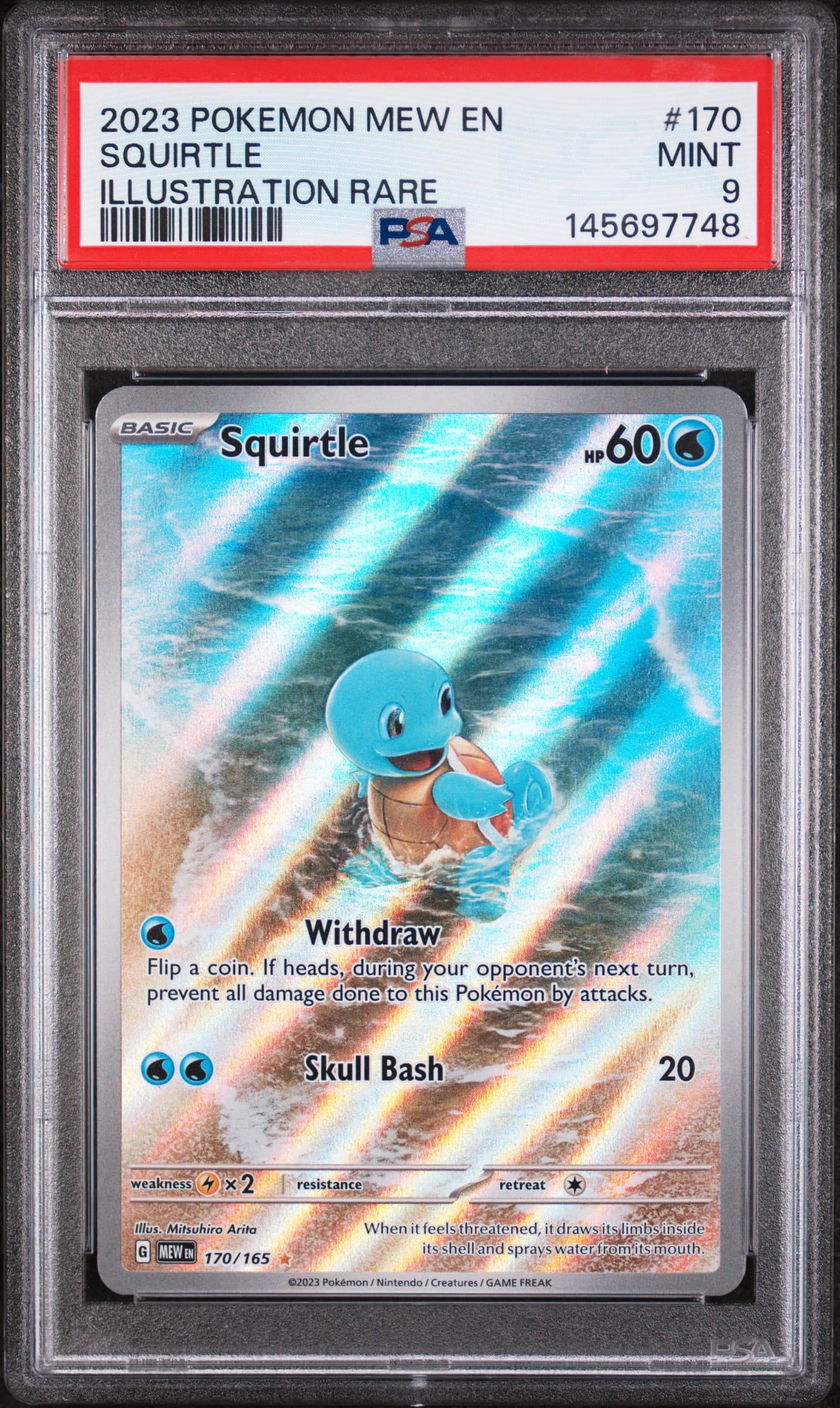 Squirtle Illustration Rare (170) 2023 Pokemon Mew EN-151 - Pokmon Card Data Squirtle Illustration Rare (170) 2023 Pokemon Mew EN-151 - Pokmon Card Data