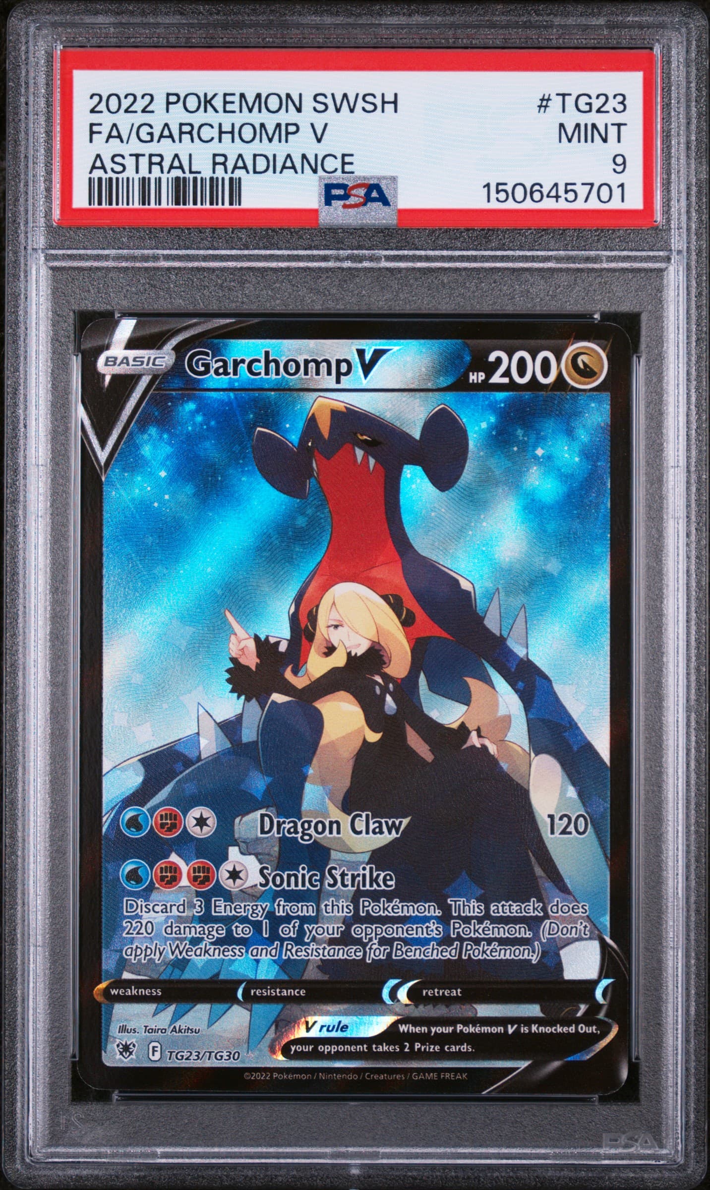 pokemon card tg23 tg30 2022 Pokemon Astral Radiance Garchomp V Holo CGC 10 #TG23/TG30