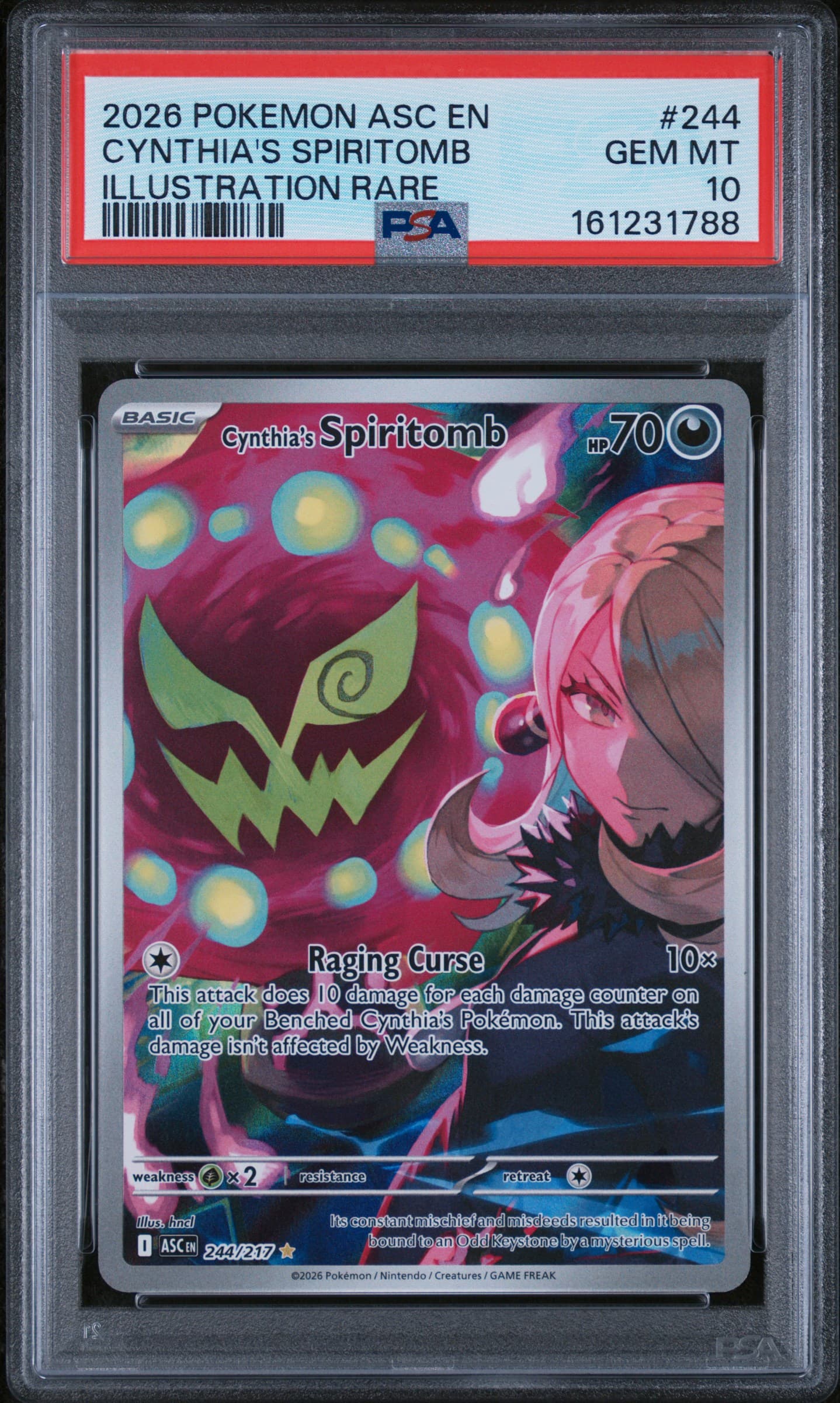 Cynthia's Spiritomb Illustration Rare (244) 2026 Pokemon Asc EN-Ascended Heroes Cynthia's Spiritomb Illustration Rare (244) 2026 Pokemon Asc EN-Ascended Heroes