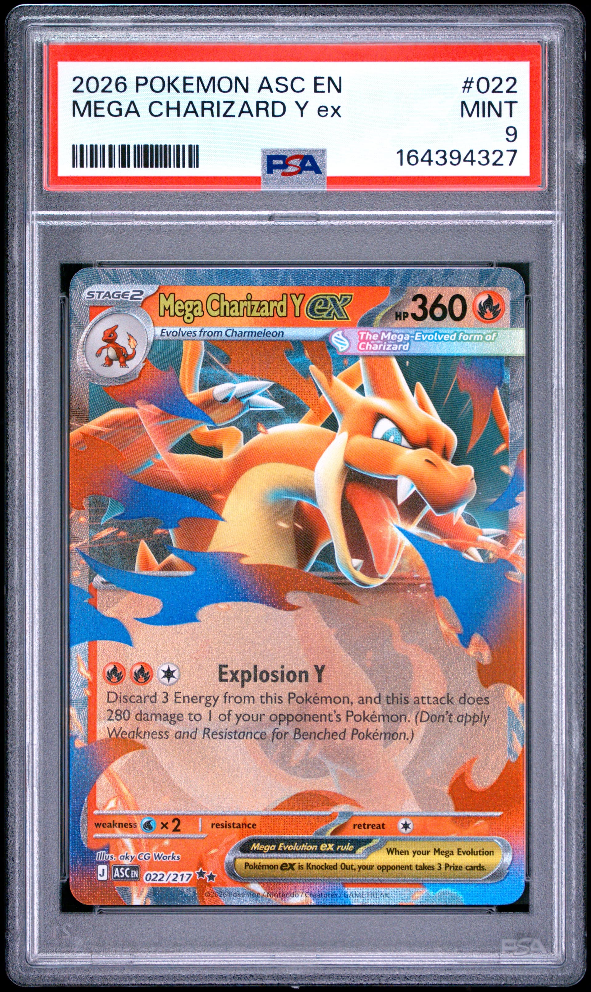 charizard y pokemon card Ultra Pro: Mega Sleeves (65ct) NOT THE ACTUAL ART ON THE CARD Mega Charizard Y EX (022)
