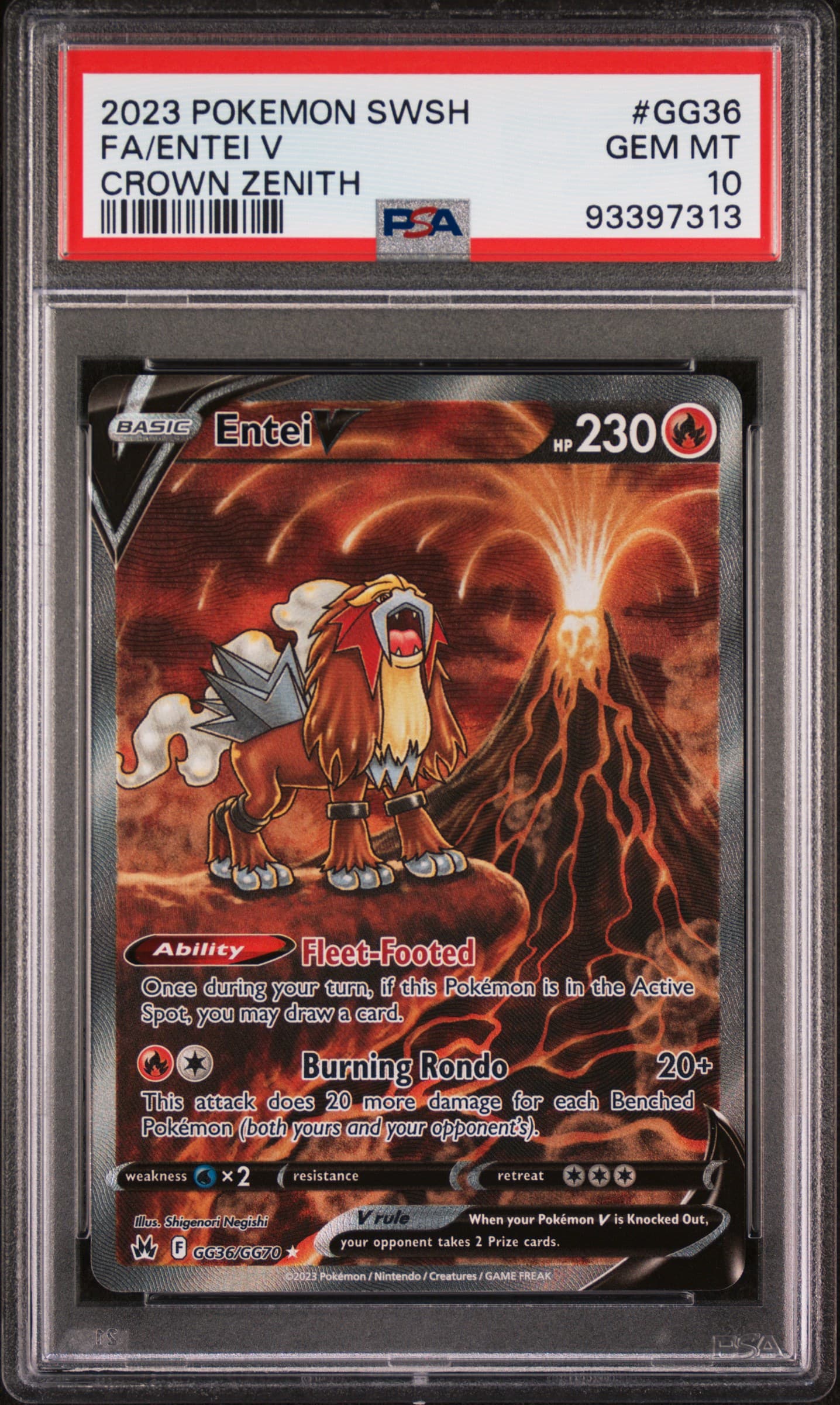 entei v pokemon card value Galarian Gallery Crown Zenith GG36/GG70 CGC PRISTINE 10 Wx2 / None / 3 TCGplayer Tip How Much is Entei V