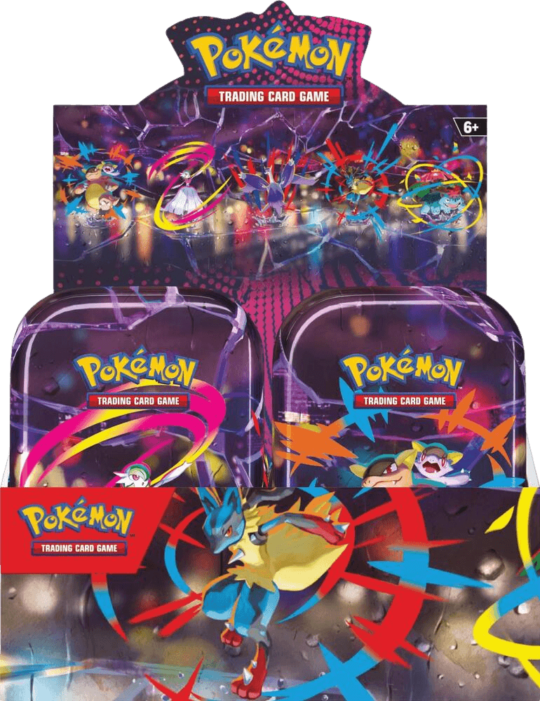 Mega Heroes Mini Tin Display - ME01: Mega Evolution