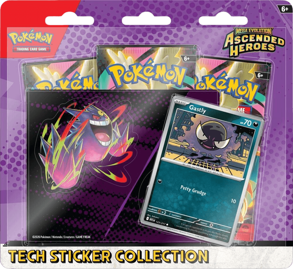 Mega Evolution: Ascended Heroes Tech Sticker Collection - Gastly - ME: Ascended Heroes