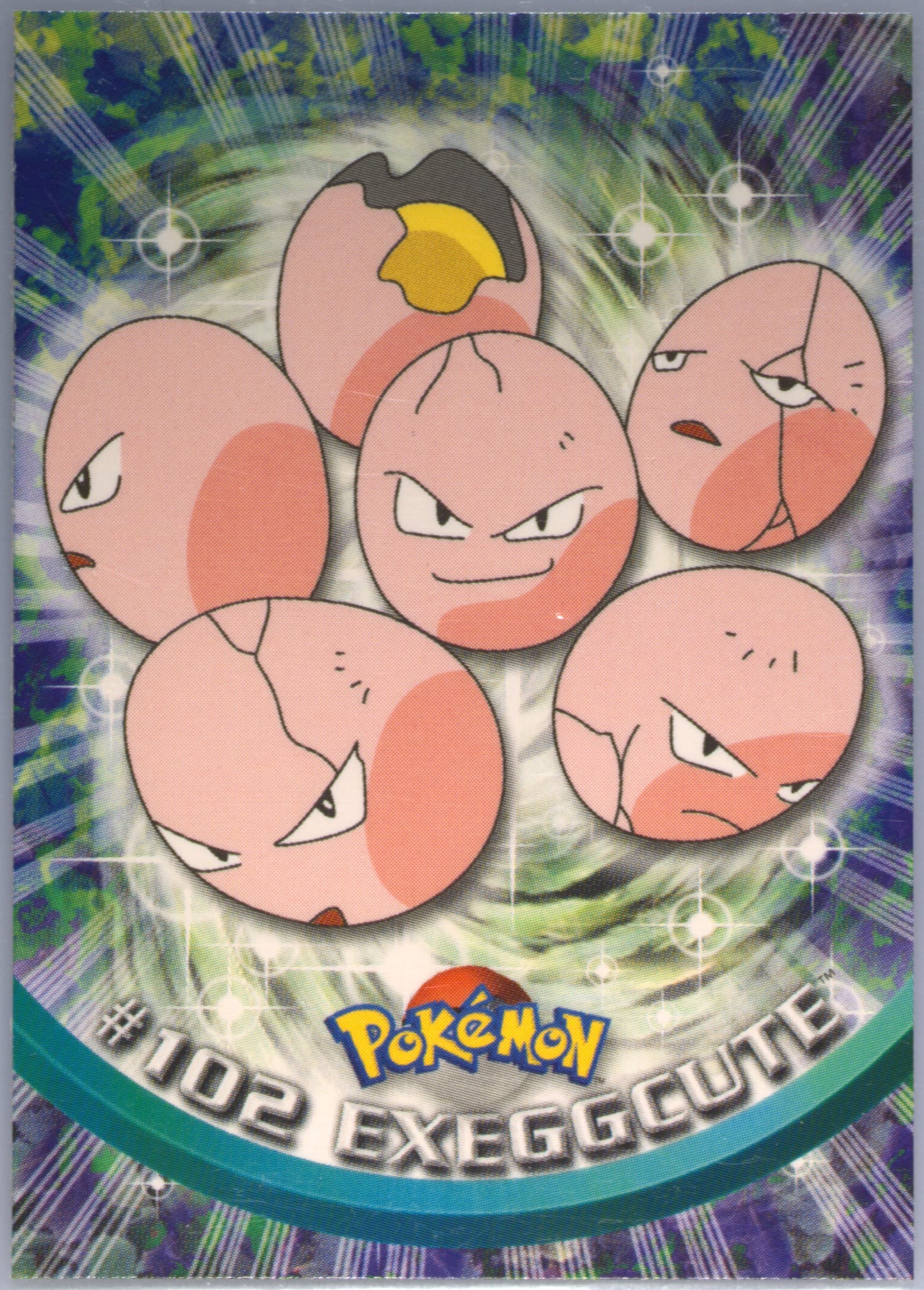 Exeggcute Italian (102) 2000 Topps Pokemon TV Animation Series 2