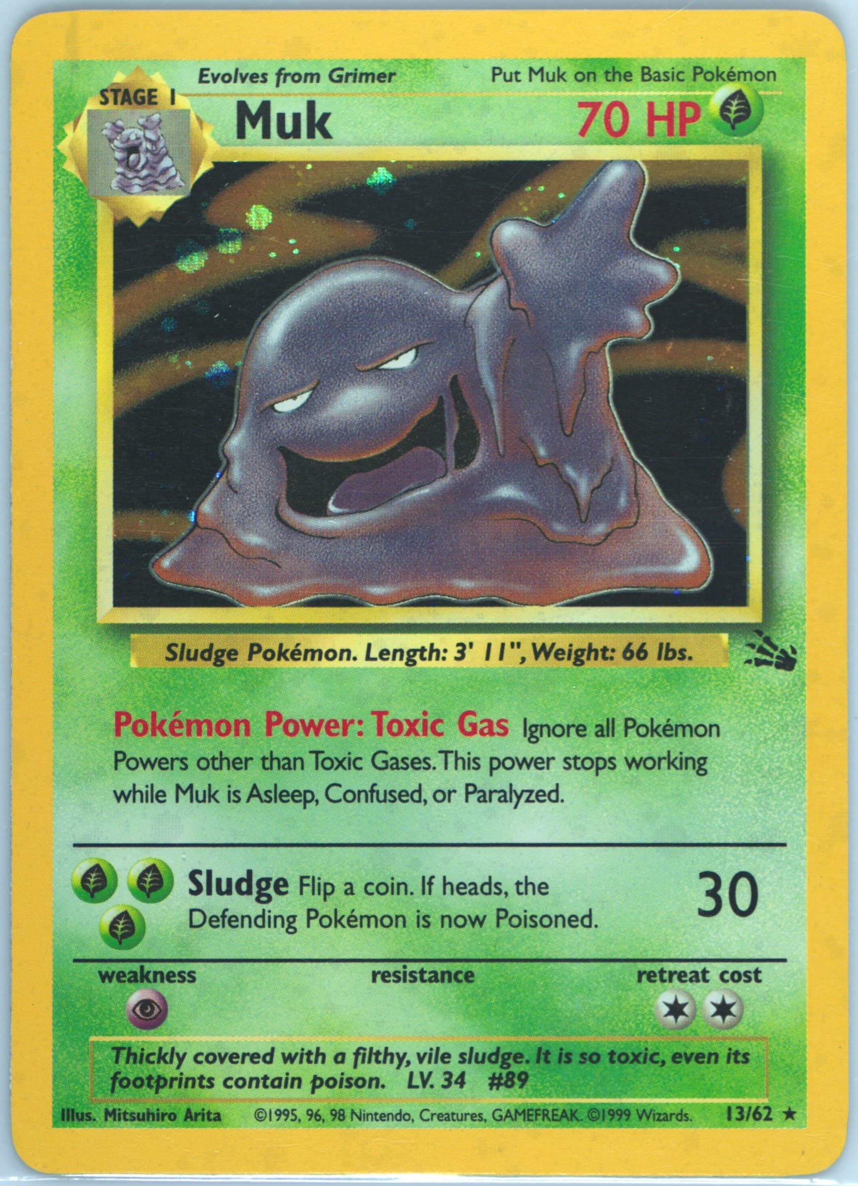 Muk-Holo Cosmos (13) 1999 Pokemon Fossil