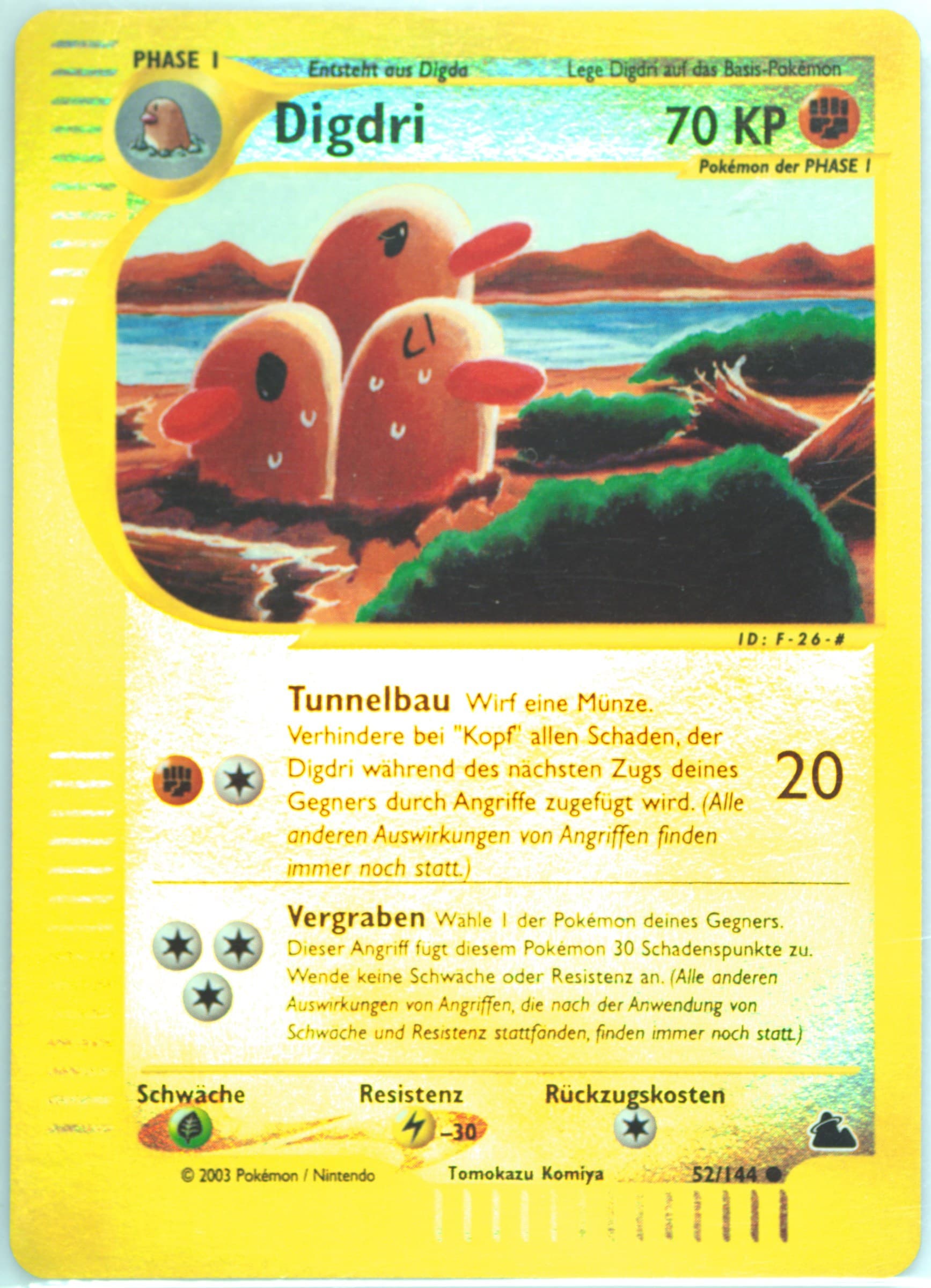 Digdri-Reverse Foil German (52) 2003 Pokemon Skyridge
