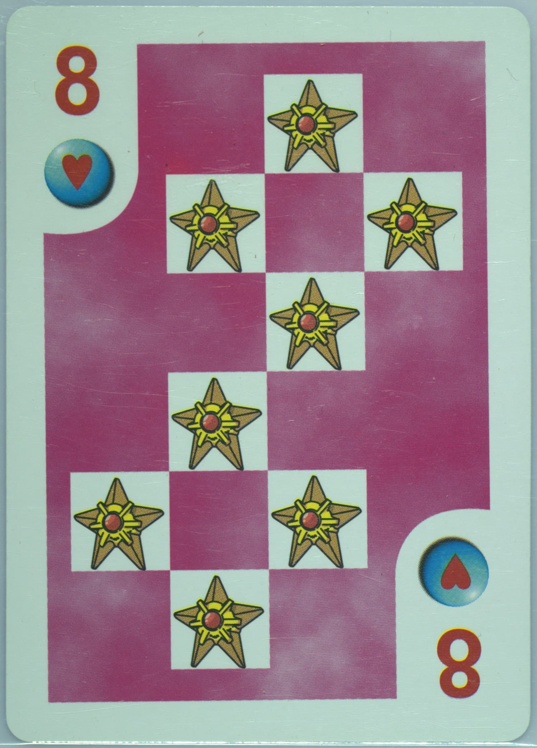 Staryu 8 of Hearts 1999 Bicycle Pokemon Playing Cards