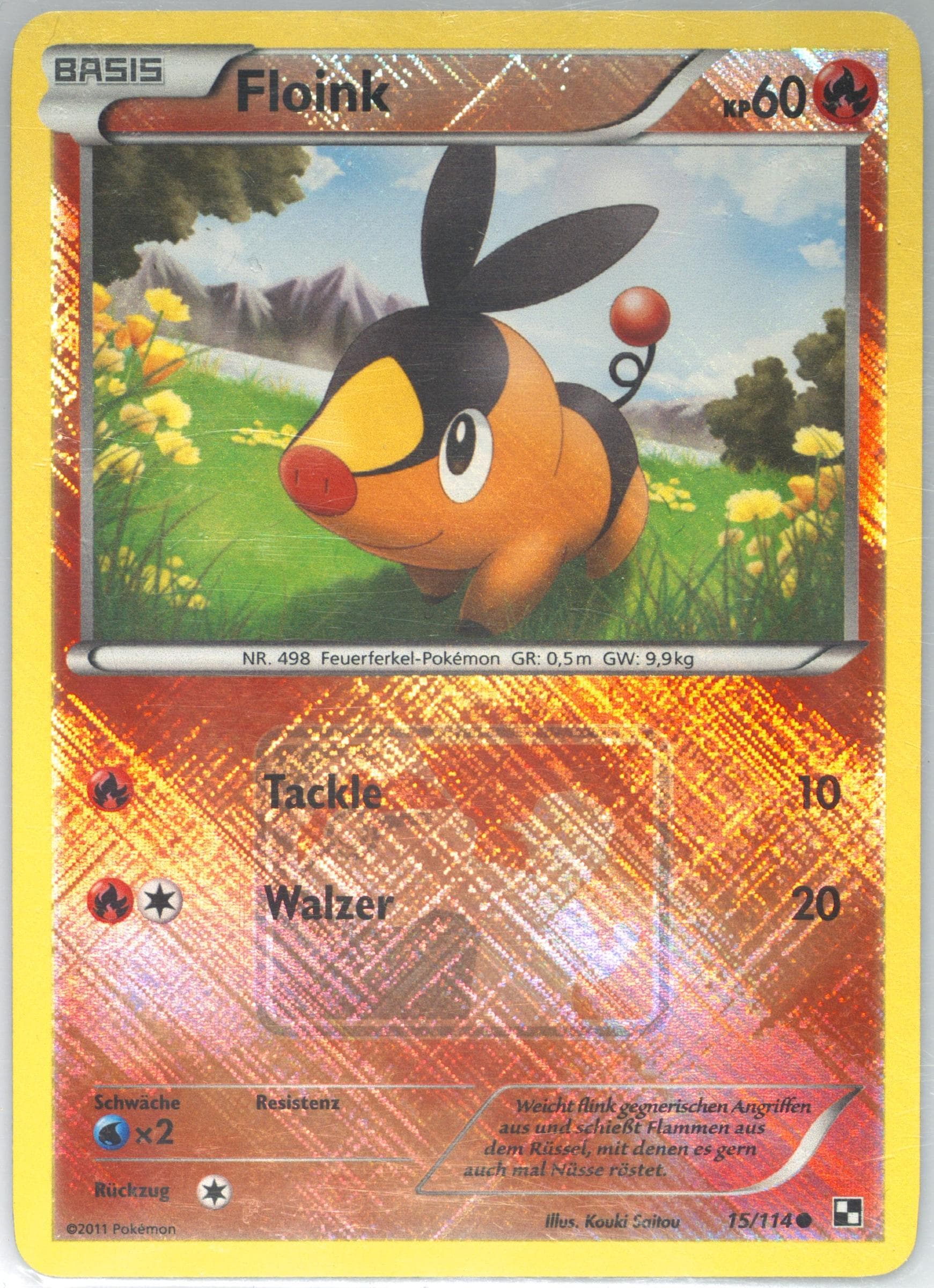 Floink-Holo Crosshatch-Play! Pokemon Event Exclusive (15) 2011-2013 Pokemon German Promo