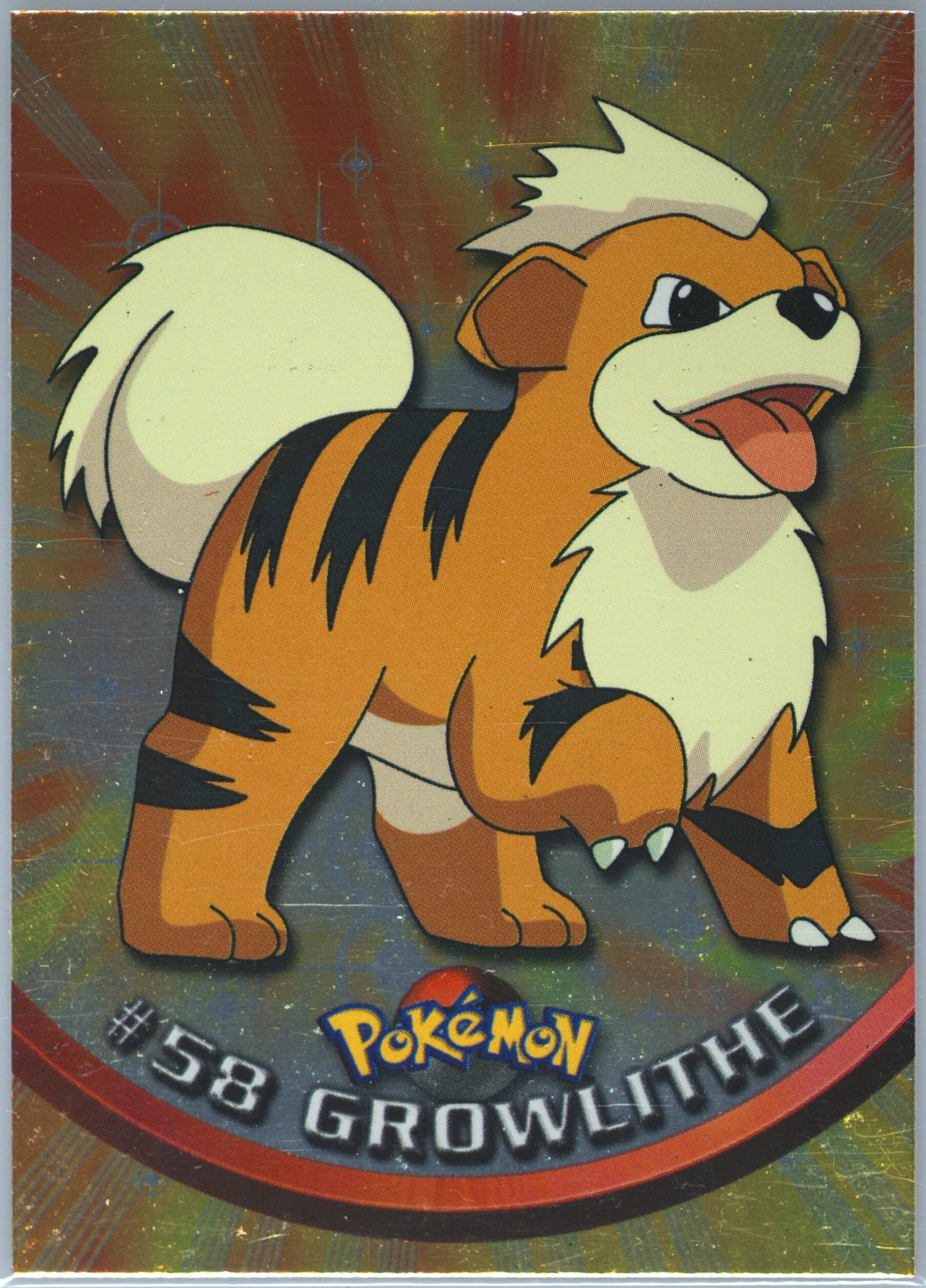 Growlithe Foil-Italian (58) 1999 Topps Pokemon TV