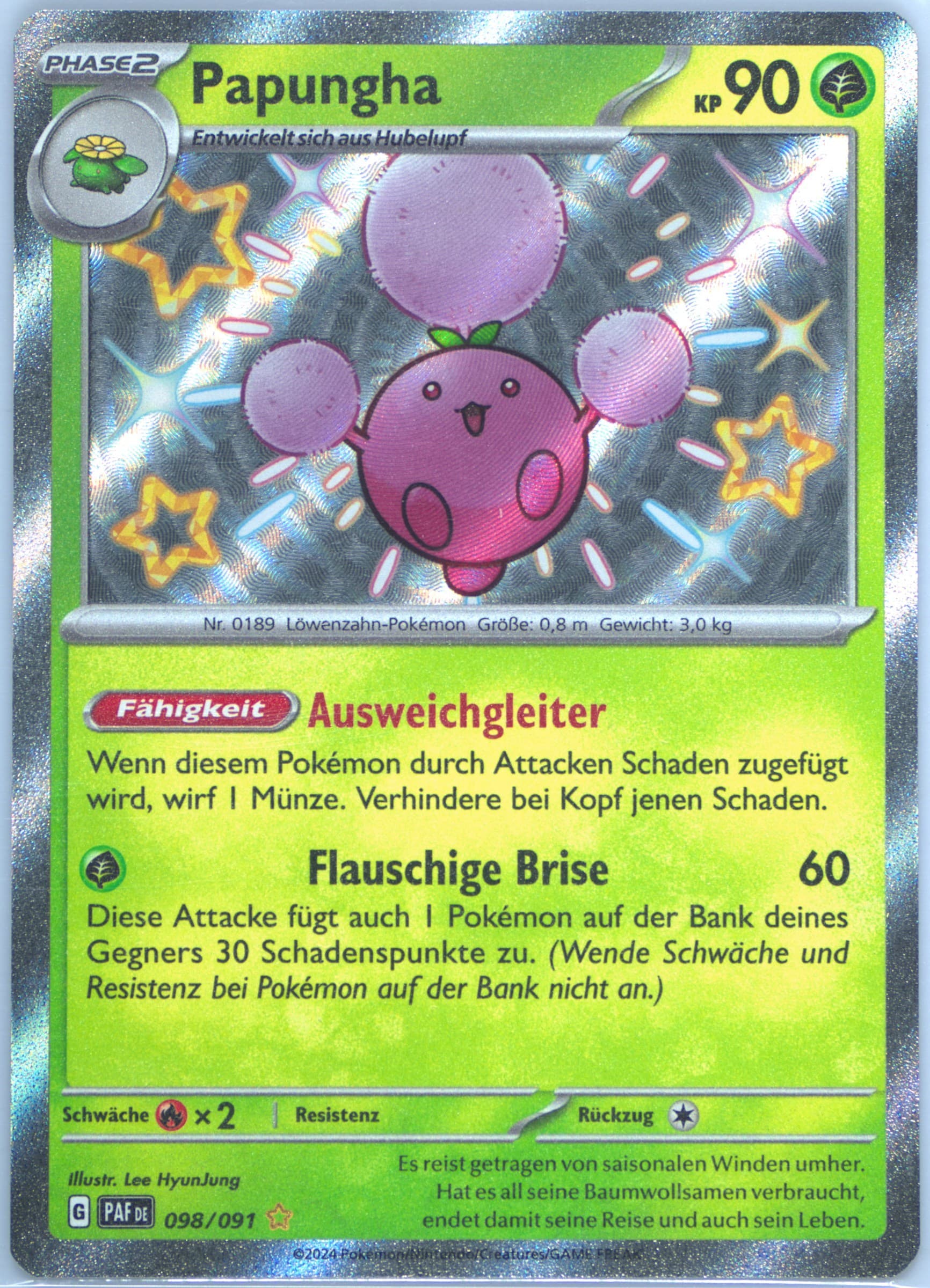 Jumpluff Shiny Rare (098) 2024 Pokemon German Paf de-Paldean Fates