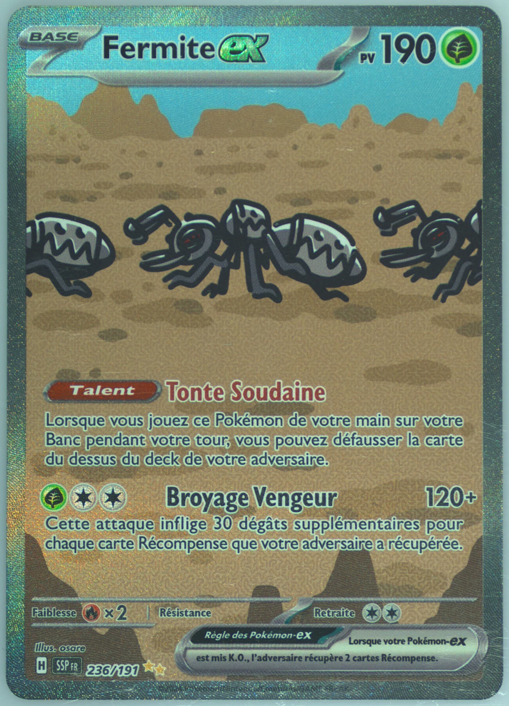 Forretress EX (002) 2024 Pokemon French Paf FR-Paldean Fates