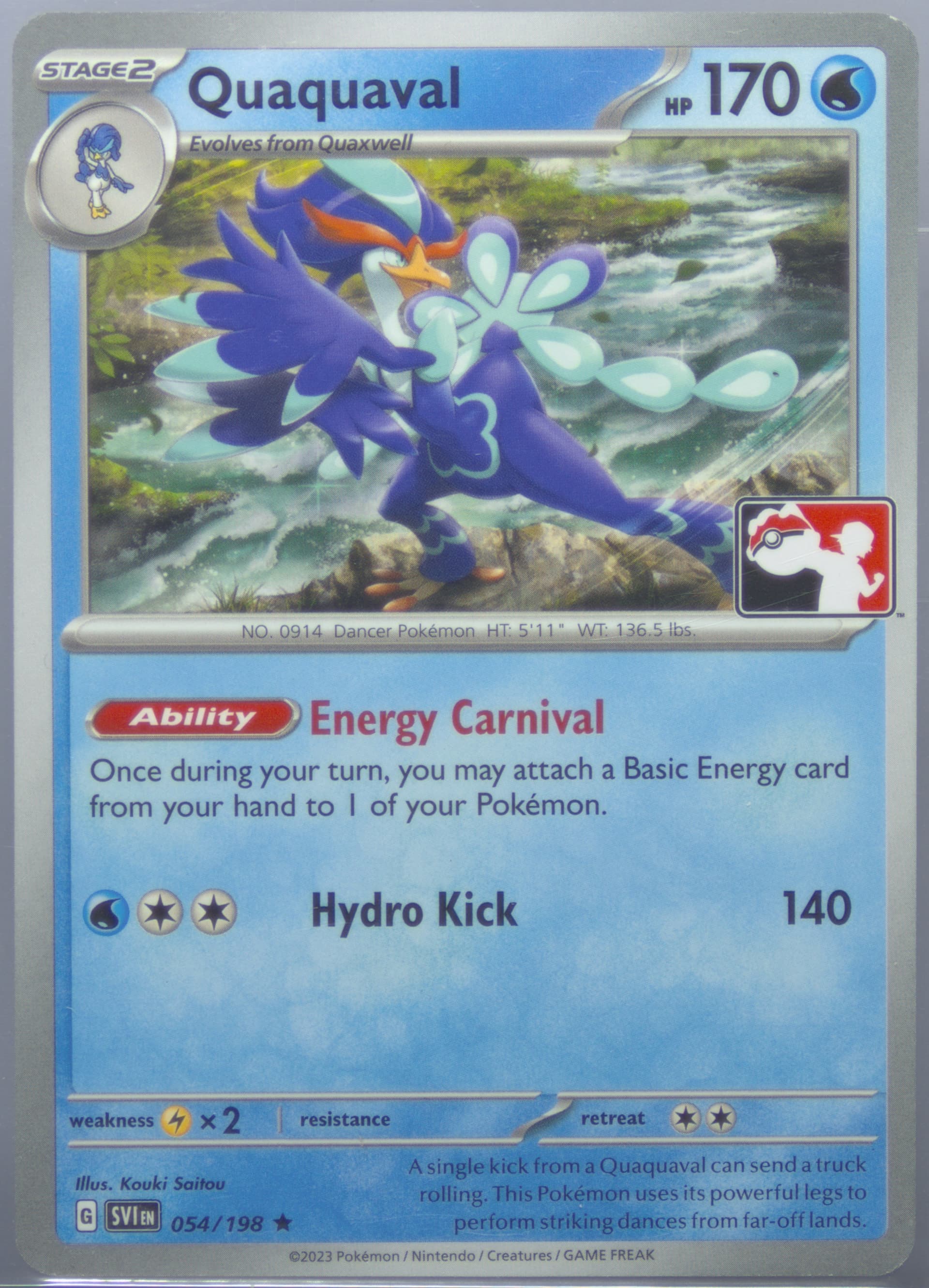 Quaquaval (054) 2024 Pokemon Play! Pokemon Prize Pack: Series 4