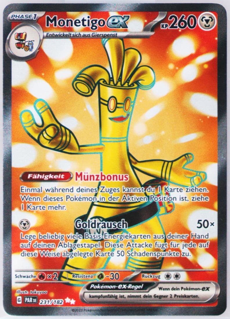 Gholdengo EX Ultra Rare (231) 2023 Pokemon German Par de-Paradox Rift