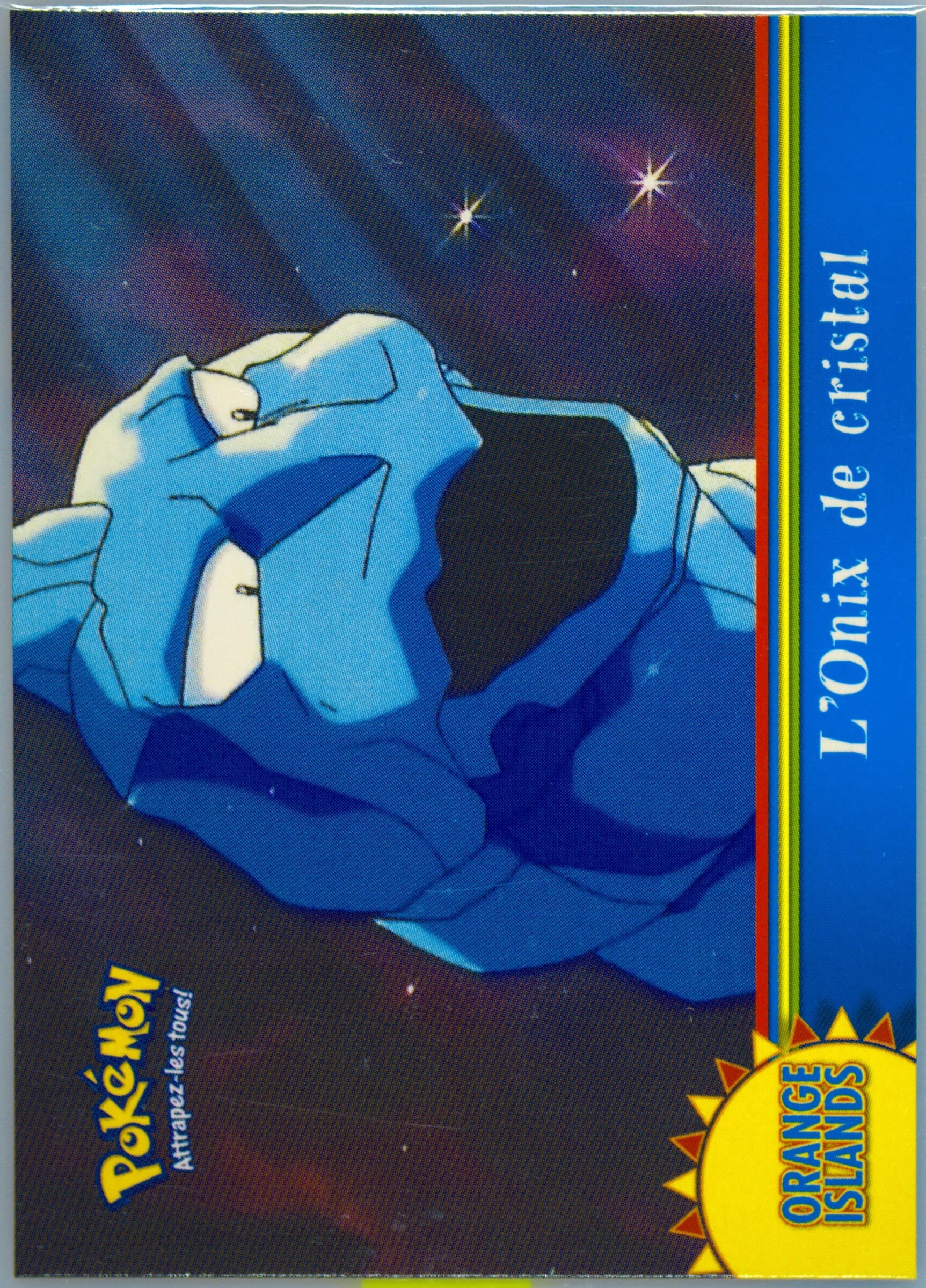 The Crystal Onix French (OR4) 2000 Topps Pokemon TV Animation Series 3 Orange Islands