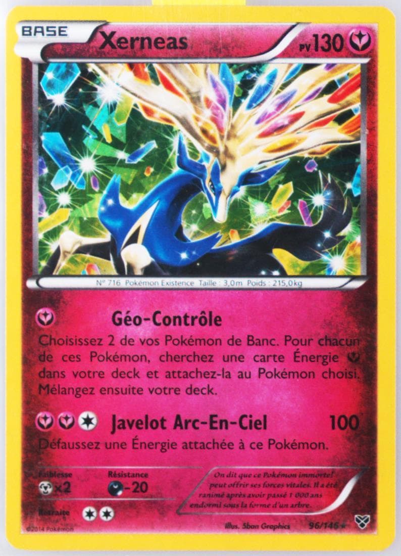 Xerneas-Holo French-Cracked Ice (96) 2014 Pokemon XY