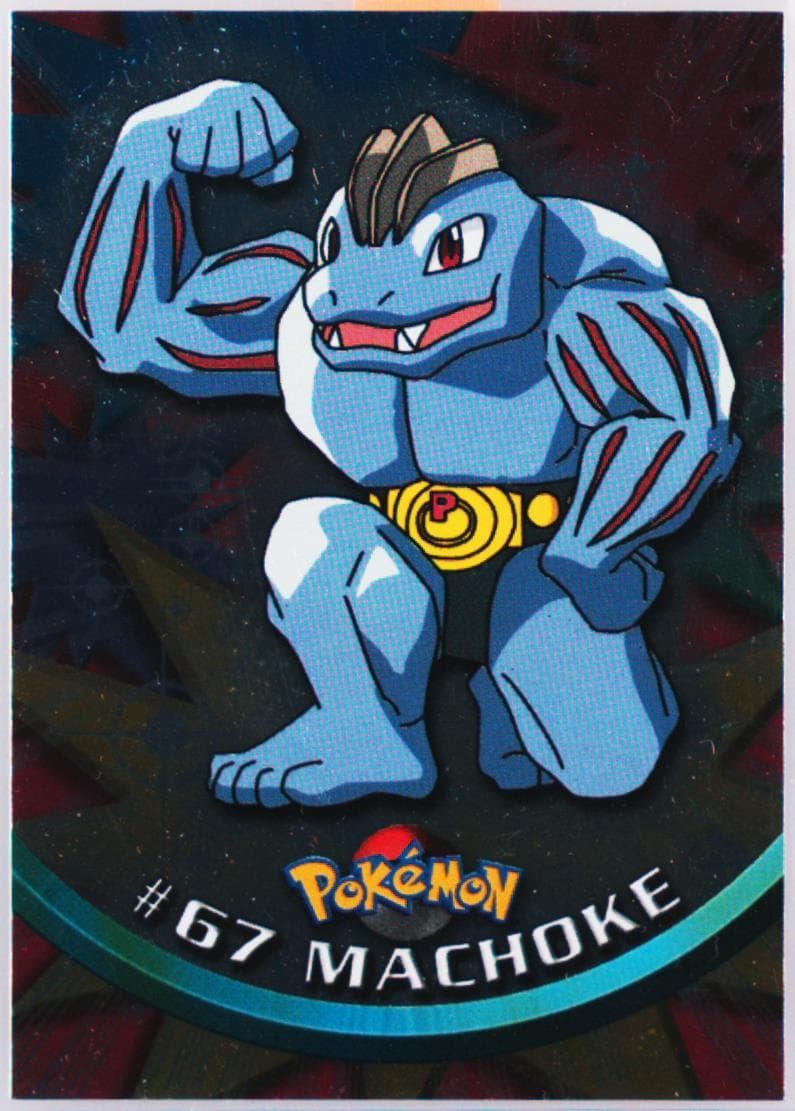 Machoke Foil-Italian (67) 1999 Topps Pokemon TV