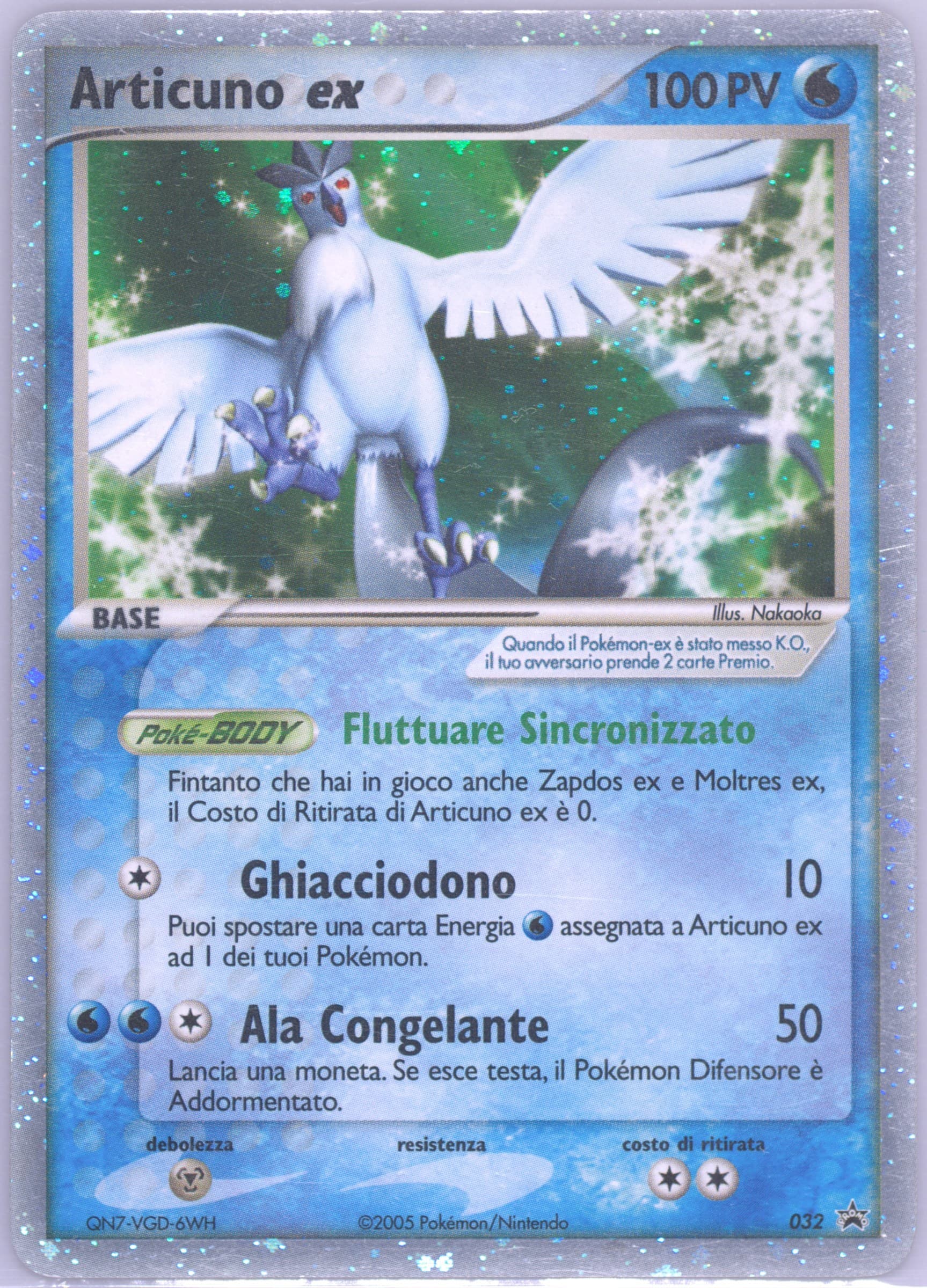Articuno EX-Holo Italian (032) 2005 Pokemon Black Star Promos