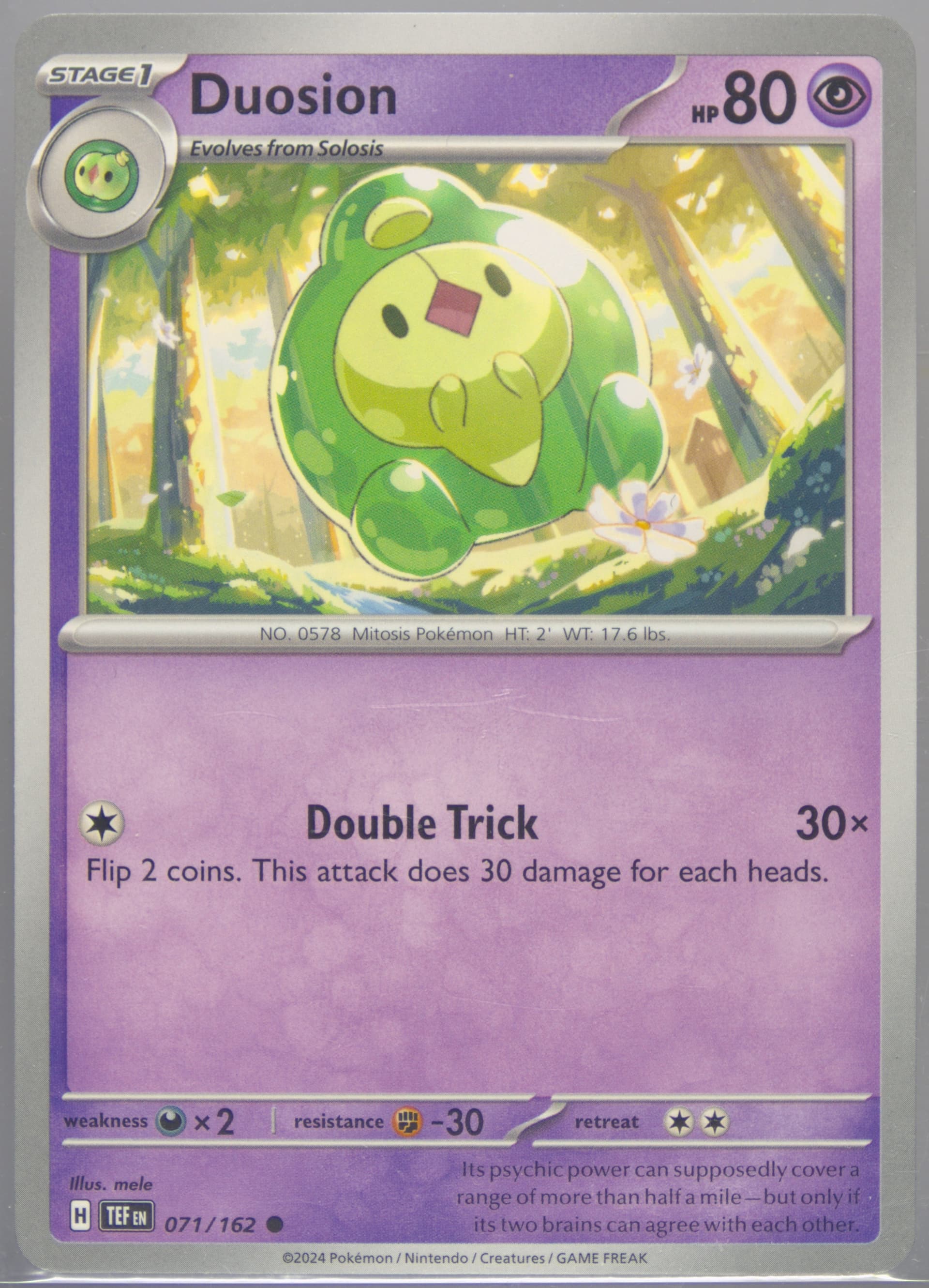 Duosion (071) 2024 Pokemon Tef EN-Temporal Forces