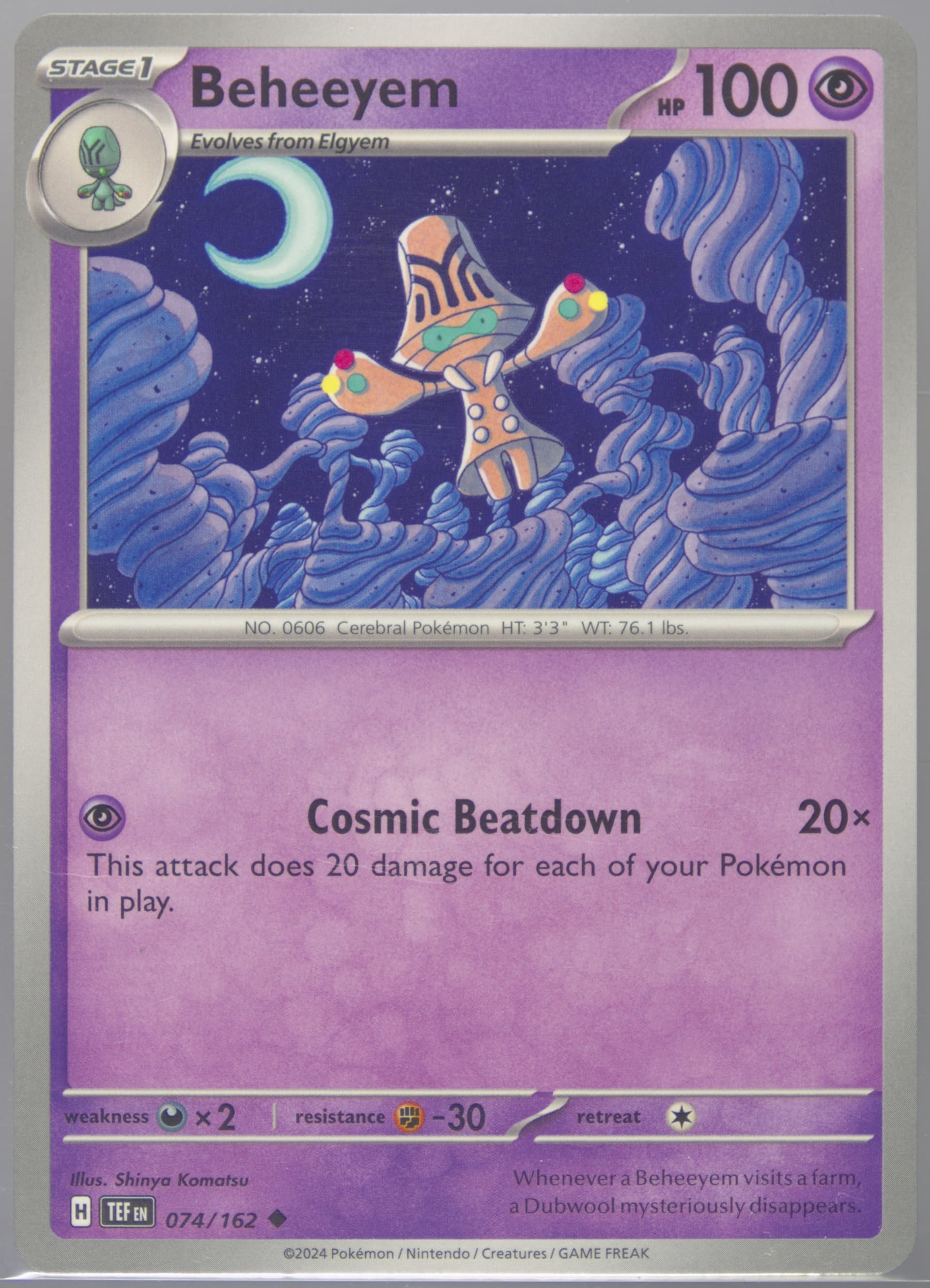 Beheeyem (074) 2024 Pokemon Tef EN-Temporal Forces