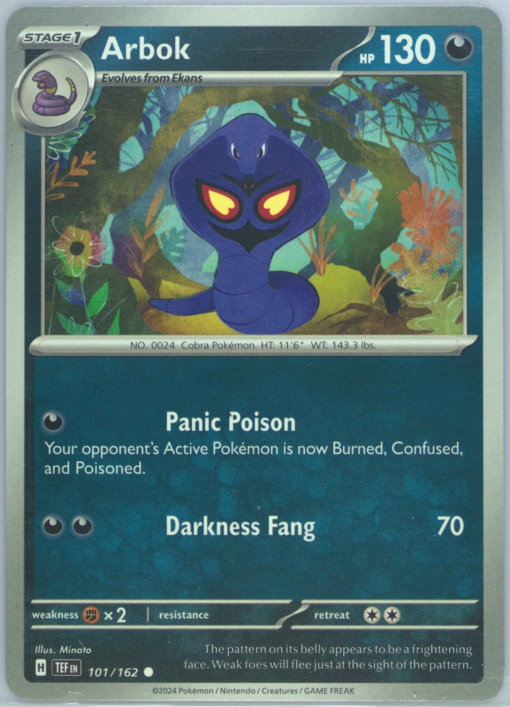 Arbok (101) 2024 Pokemon Tef EN-Temporal Forces
