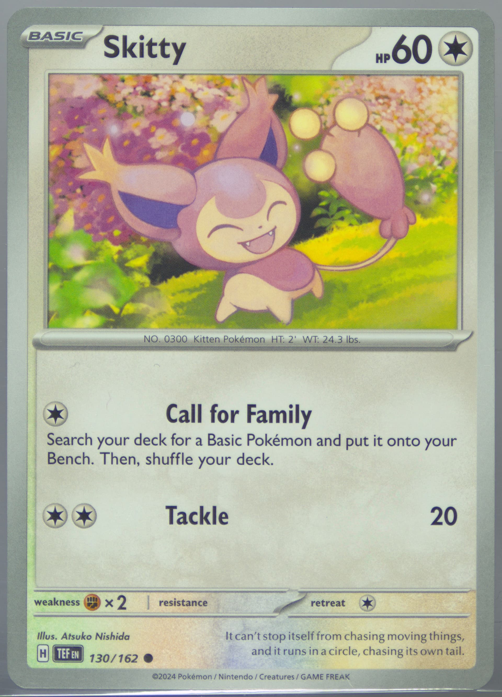 Skitty (130) 2024 Pokemon Tef EN-Temporal Forces