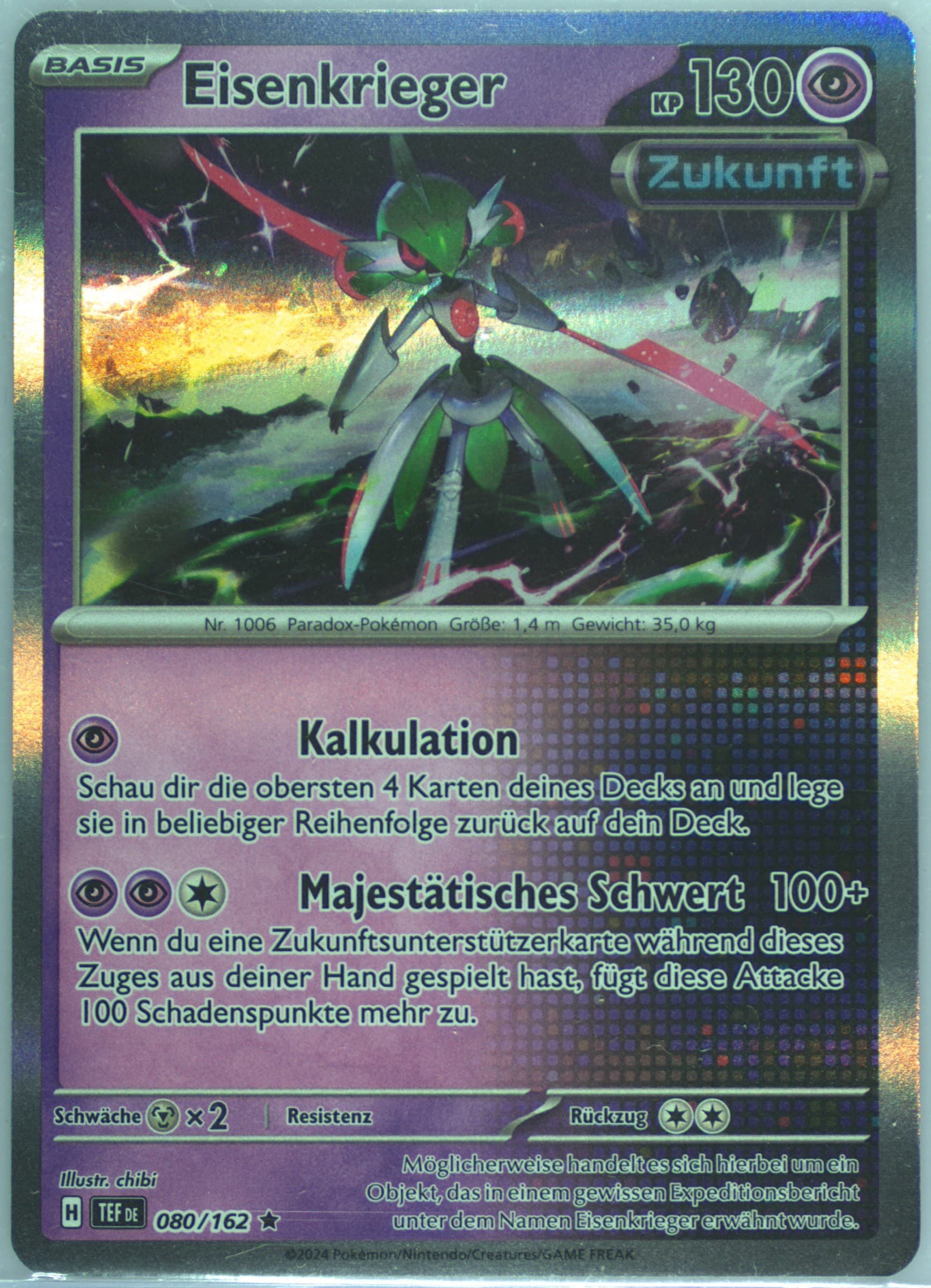 Iron Valiant (080) 2024 Pokemon German Tef de-Temporal Forces