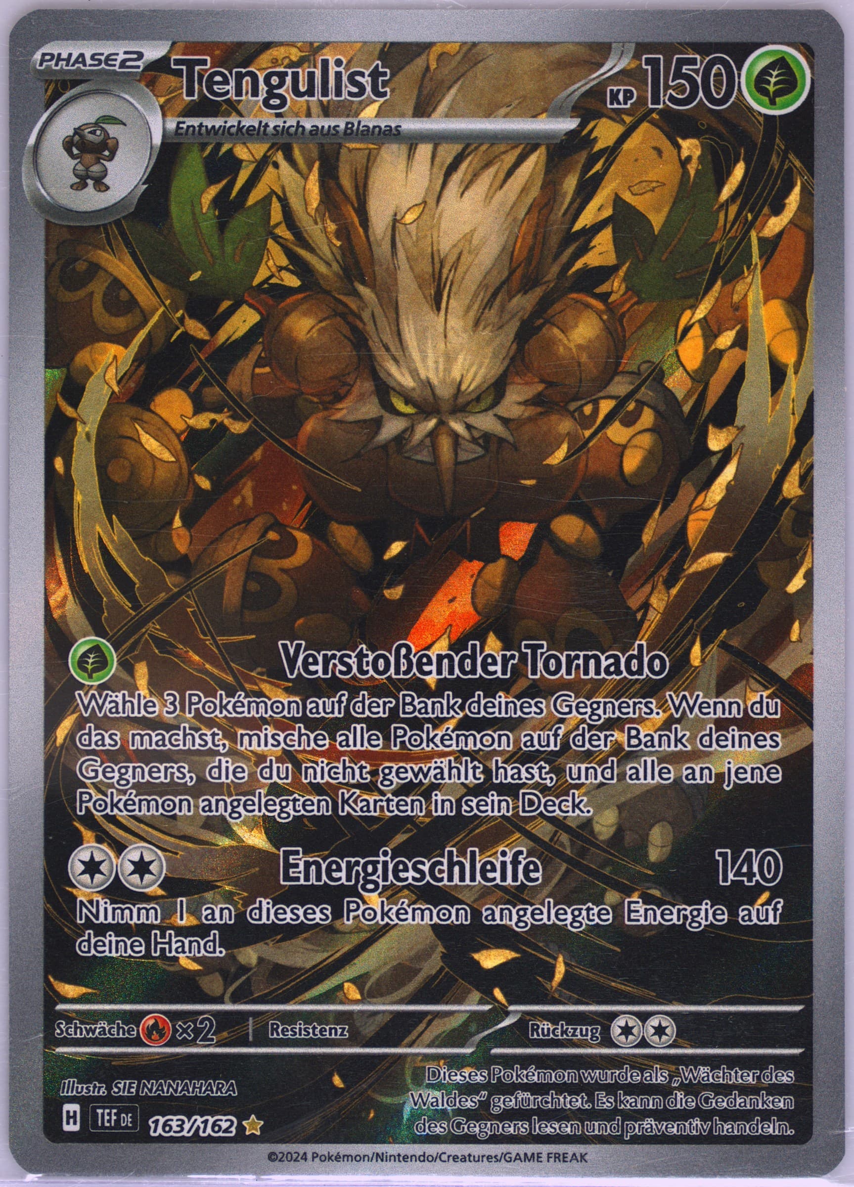 Shiftry Illustration Rare (163) 2024 Pokemon German Tef de-Temporal Forces