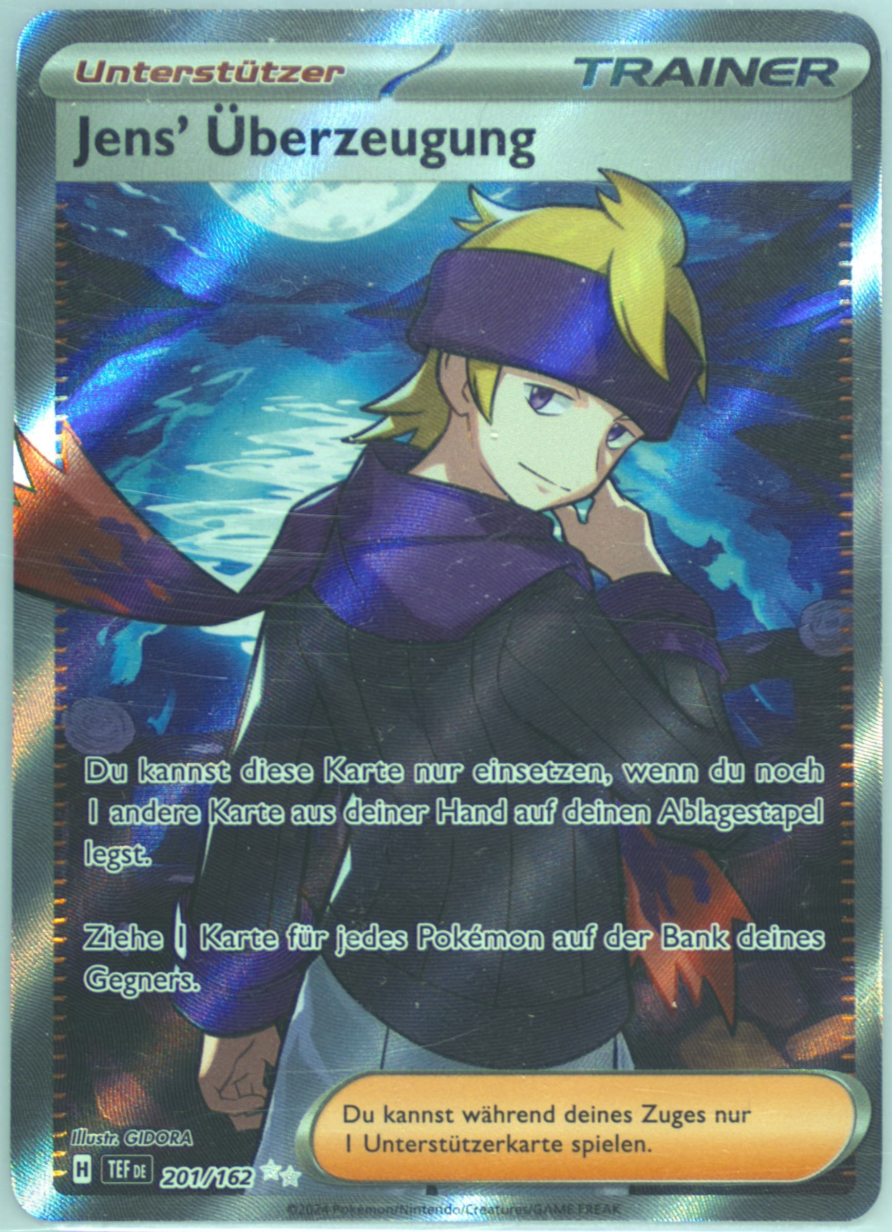 Morty's Conviction Ultra Rare (201) 2024 Pokemon German Tef de-Temporal Forces