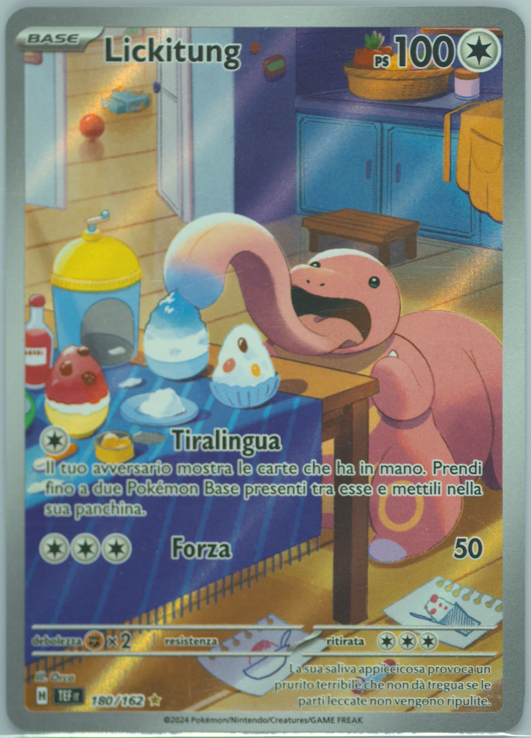 Lickitung Illustration Rare (180) 2024 Pokemon Italian Tef It-Temporal Forces