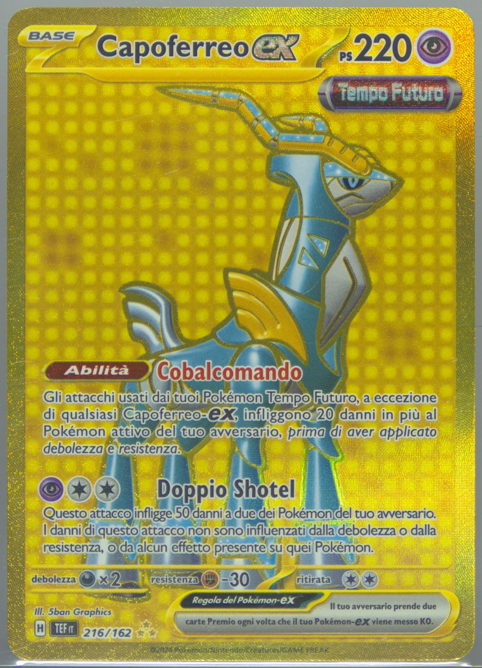Iron Crown EX Hyper Rare (216) 2024 Pokemon Italian Tef It-Temporal Forces