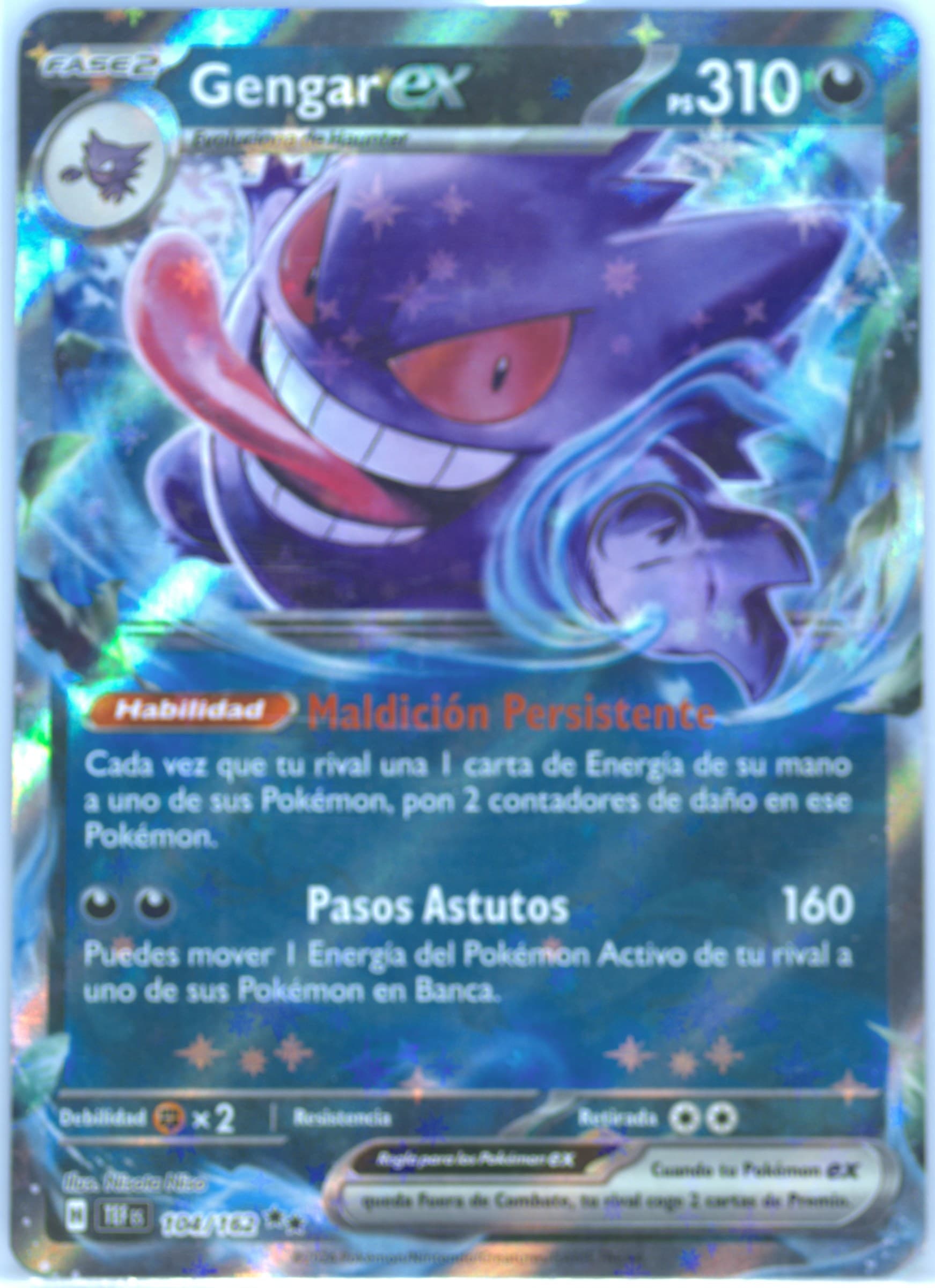Gengar EX (104) 2024 Pokemon Spanish Tef ES-Temporal Forces