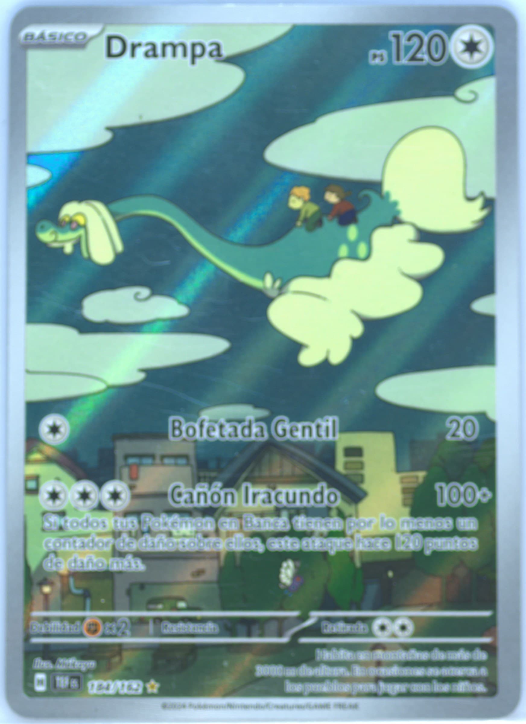 Drampa Illustration Rare (184) 2024 Pokemon Spanish Tef ES-Temporal Forces