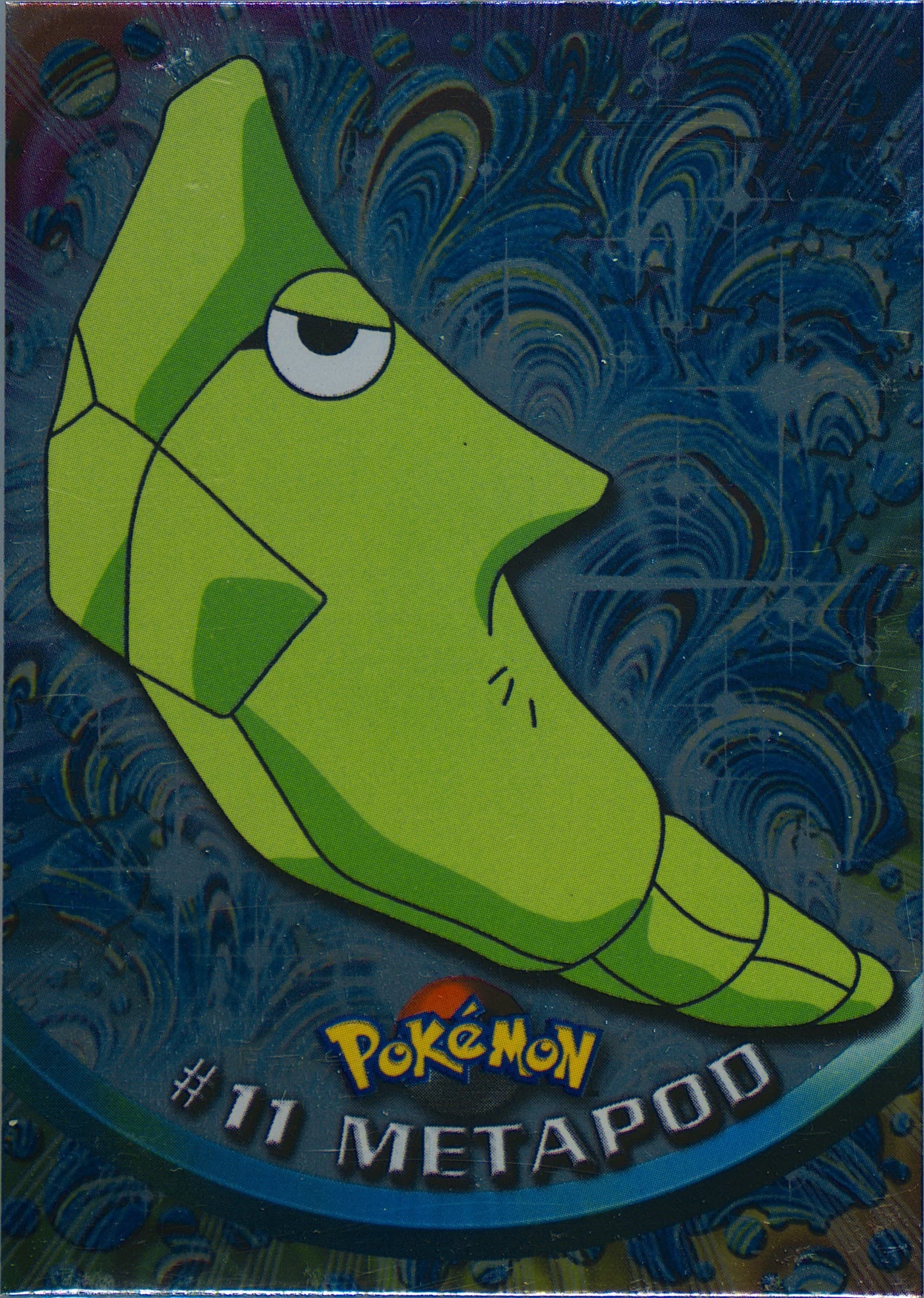 Metapod Foil-Italian (11) 1999 Topps Pokemon TV