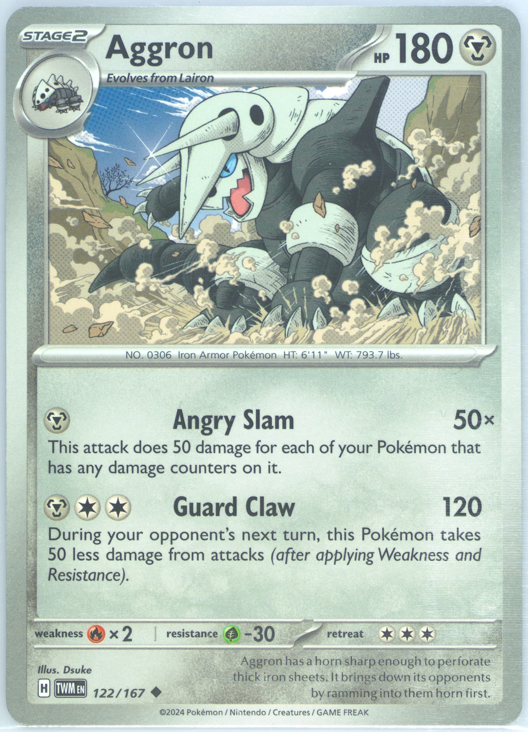 Aggron (122) 2024 Pokemon Twm EN-Twilight Masquerade