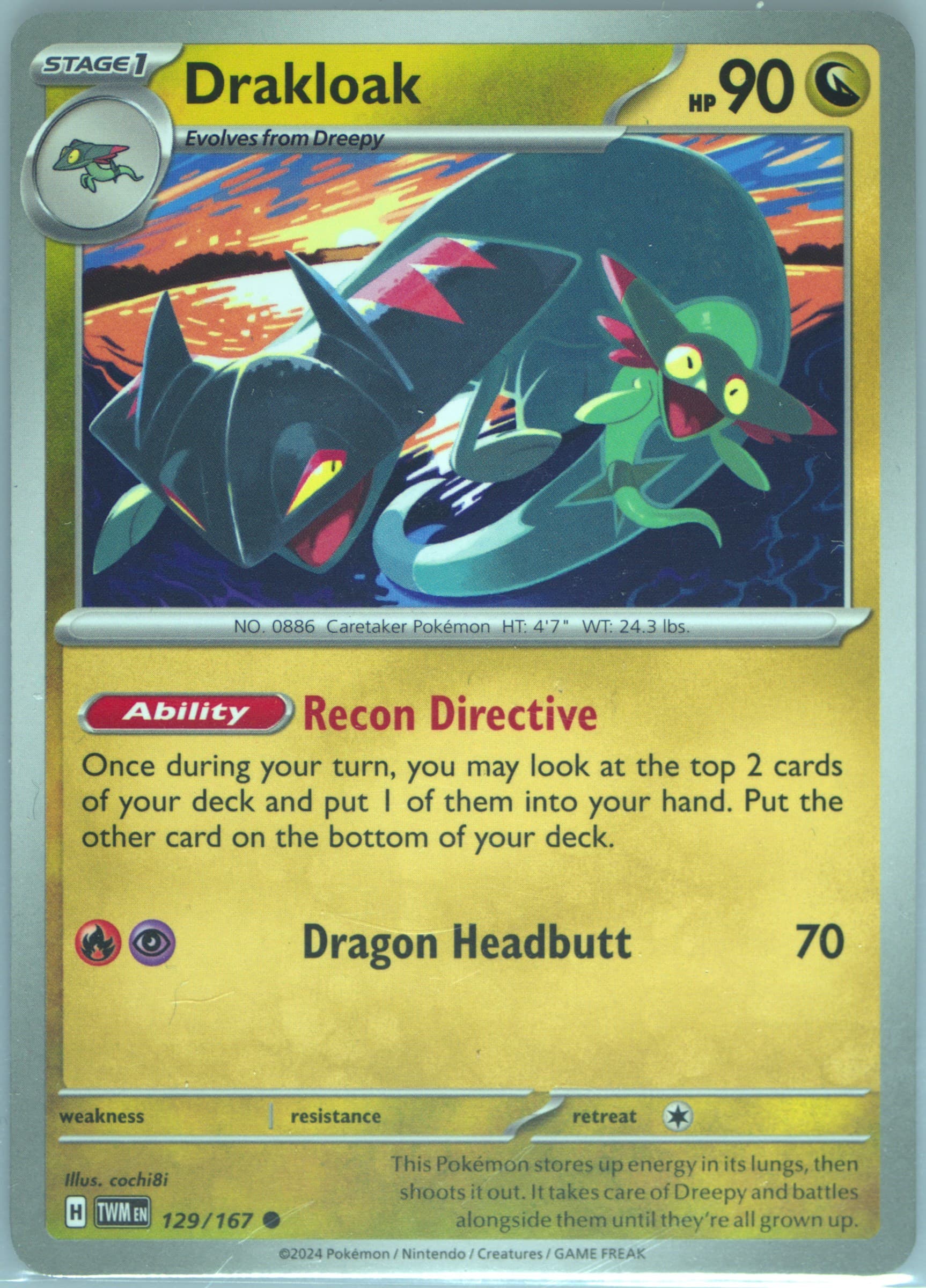 Drakloak (129) 2024 Pokemon Twm EN-Twilight Masquerade