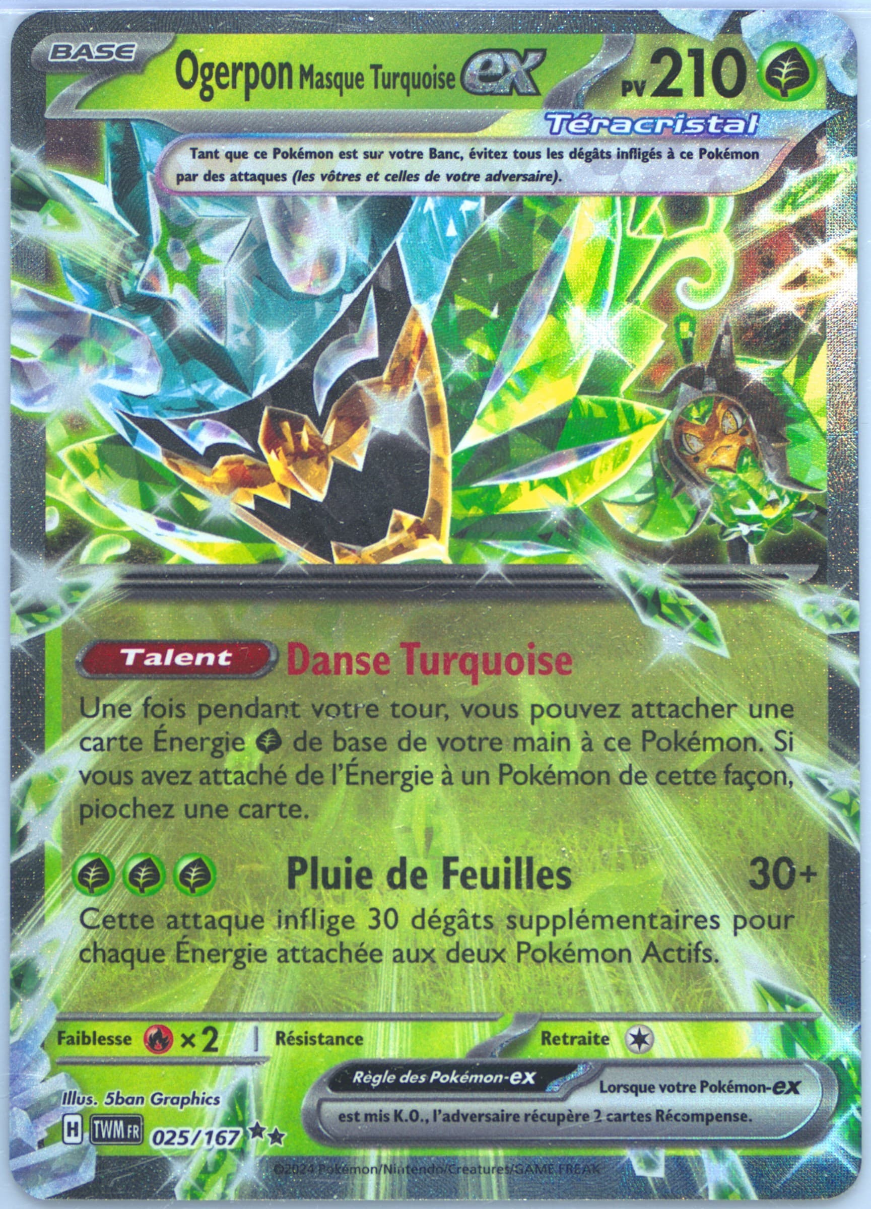 Teal Mask Ogerpon EX (025) 2024 Pokemon French Twm FR-Twilight Masquerade