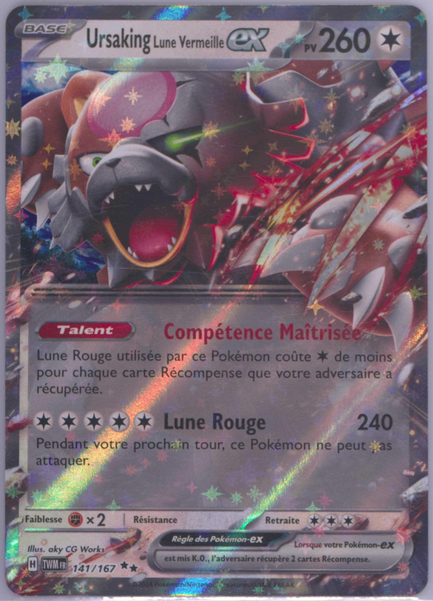 Bloodmoon Ursaluna EX (141) 2024 Pokemon French Twm FR-Twilight Masquerade