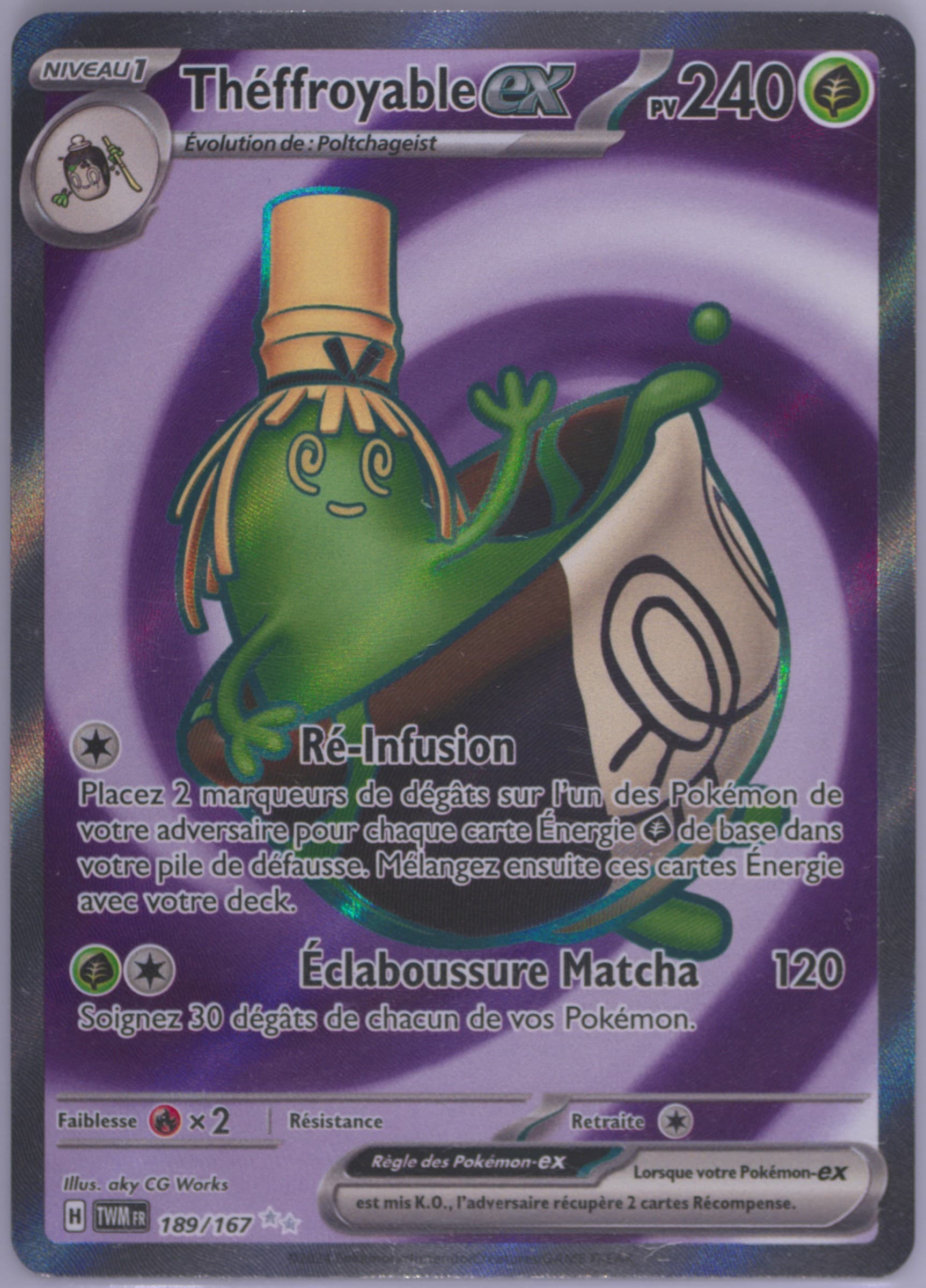 Sinistcha EX Ultra Rare (189) 2024 Pokemon French Twm FR-Twilight Masquerade