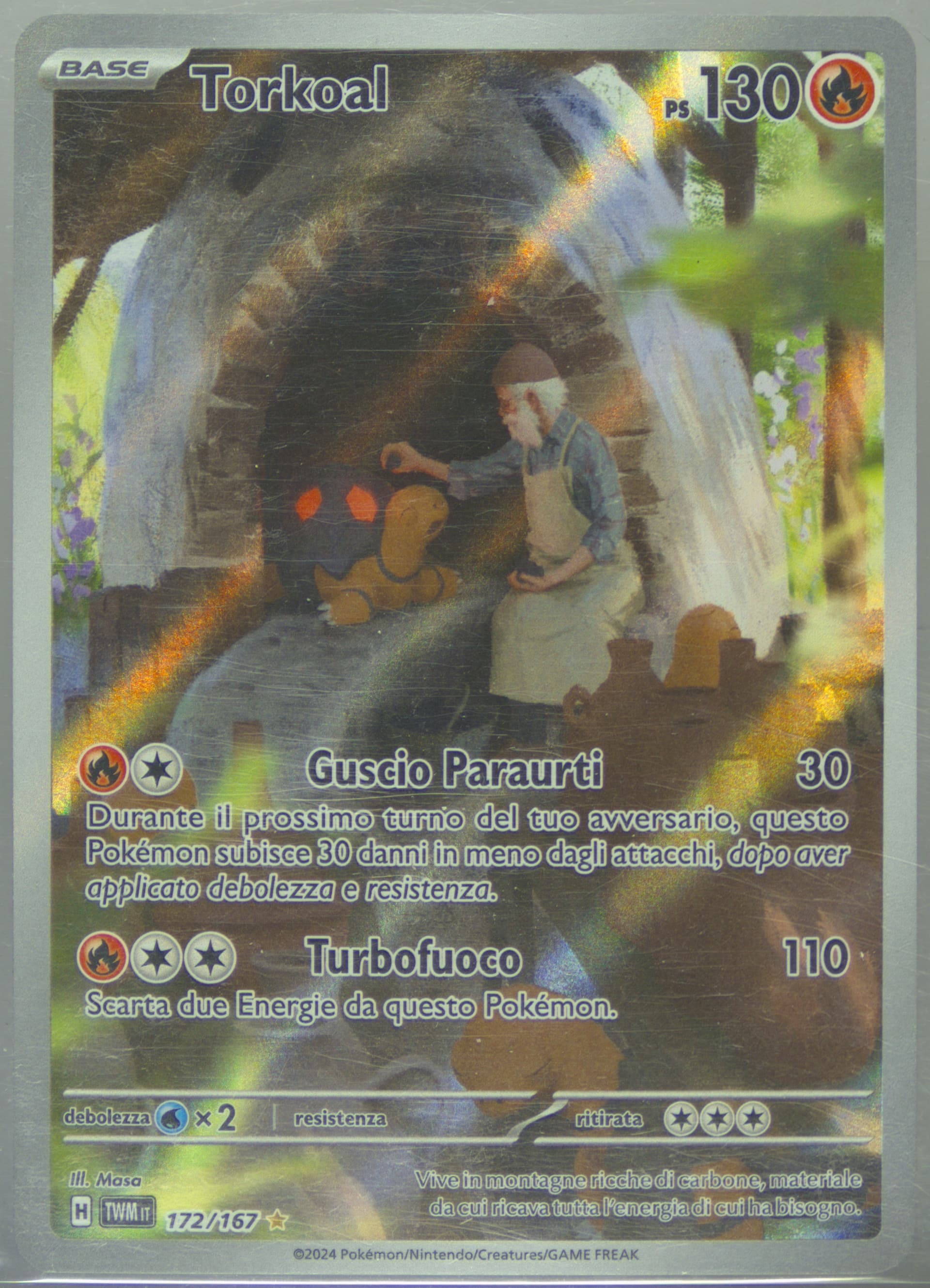 Torkoal Illustration Rare (172) 2024 Pokemon Italian Twm It-Twilight Masquerade