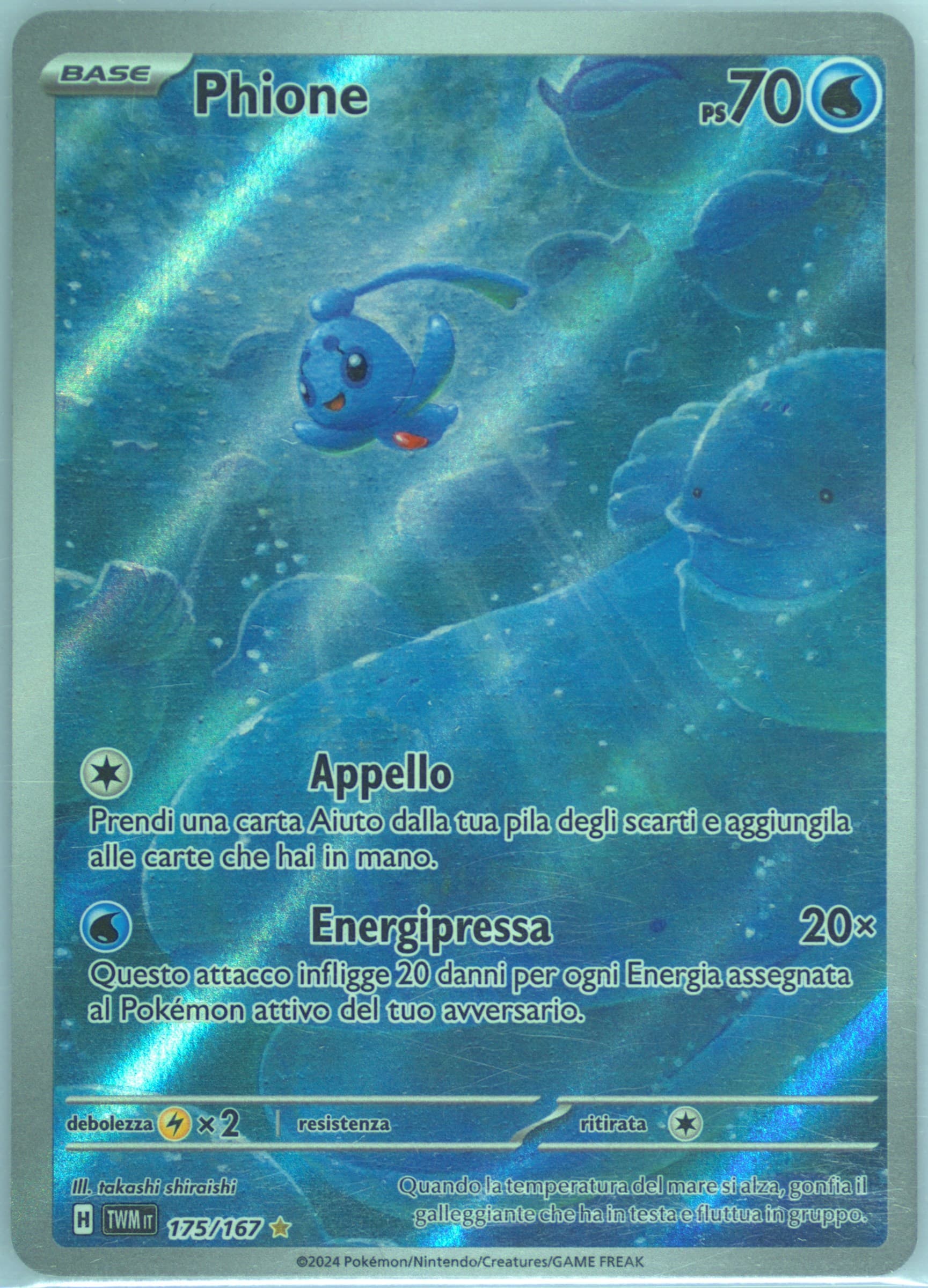 Phione Illustration Rare (175) 2024 Pokemon Italian Twm It-Twilight Masquerade