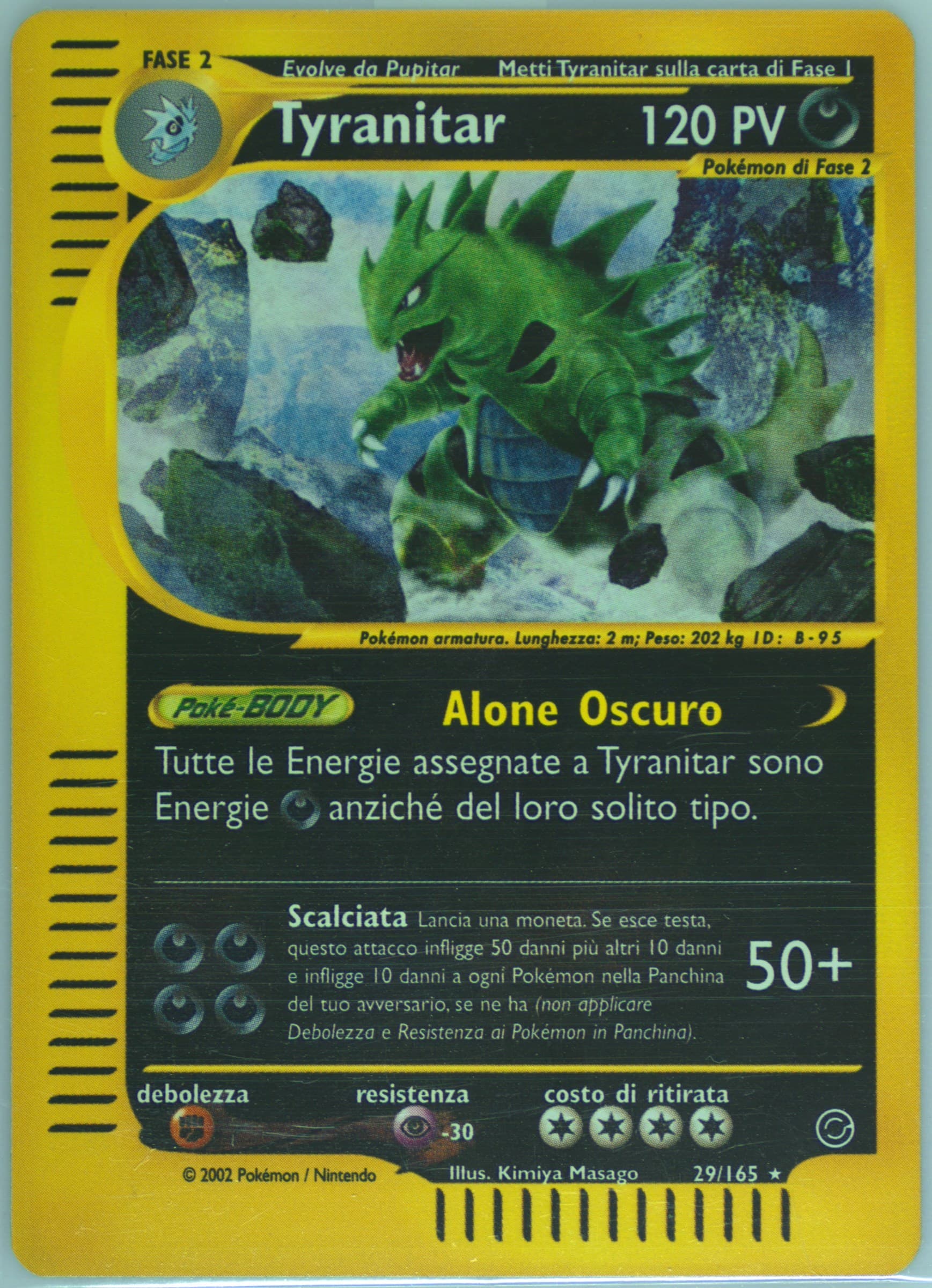 Tyranitar-Reverse Foil Italian (29) 2002 Pokemon Expedition