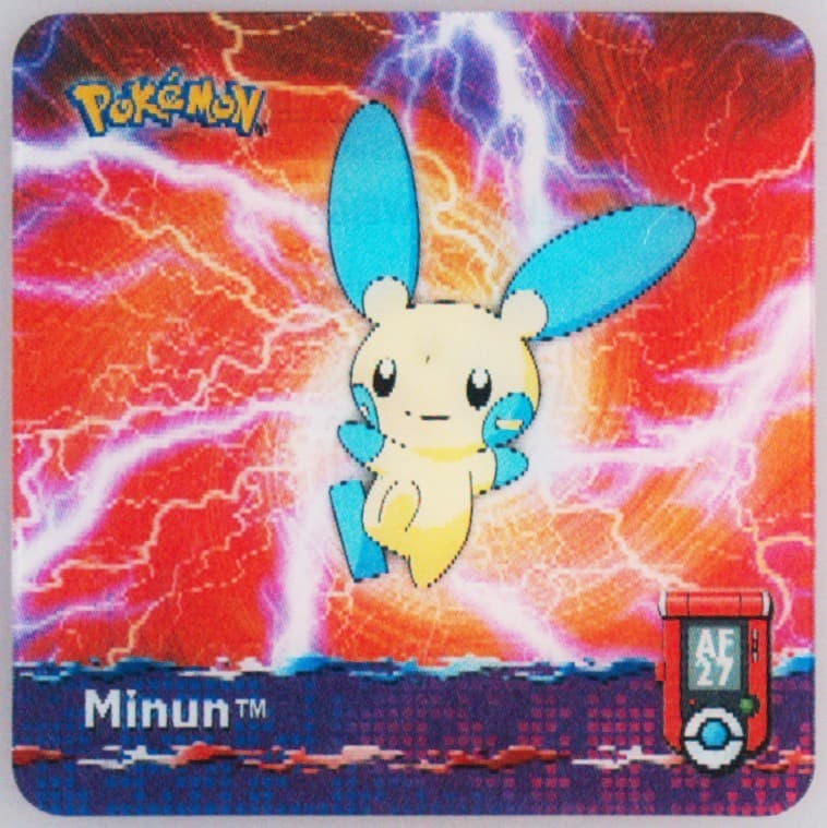 Minun (AF27) 2003 Artbox Pokemon Advanced Action Flipz