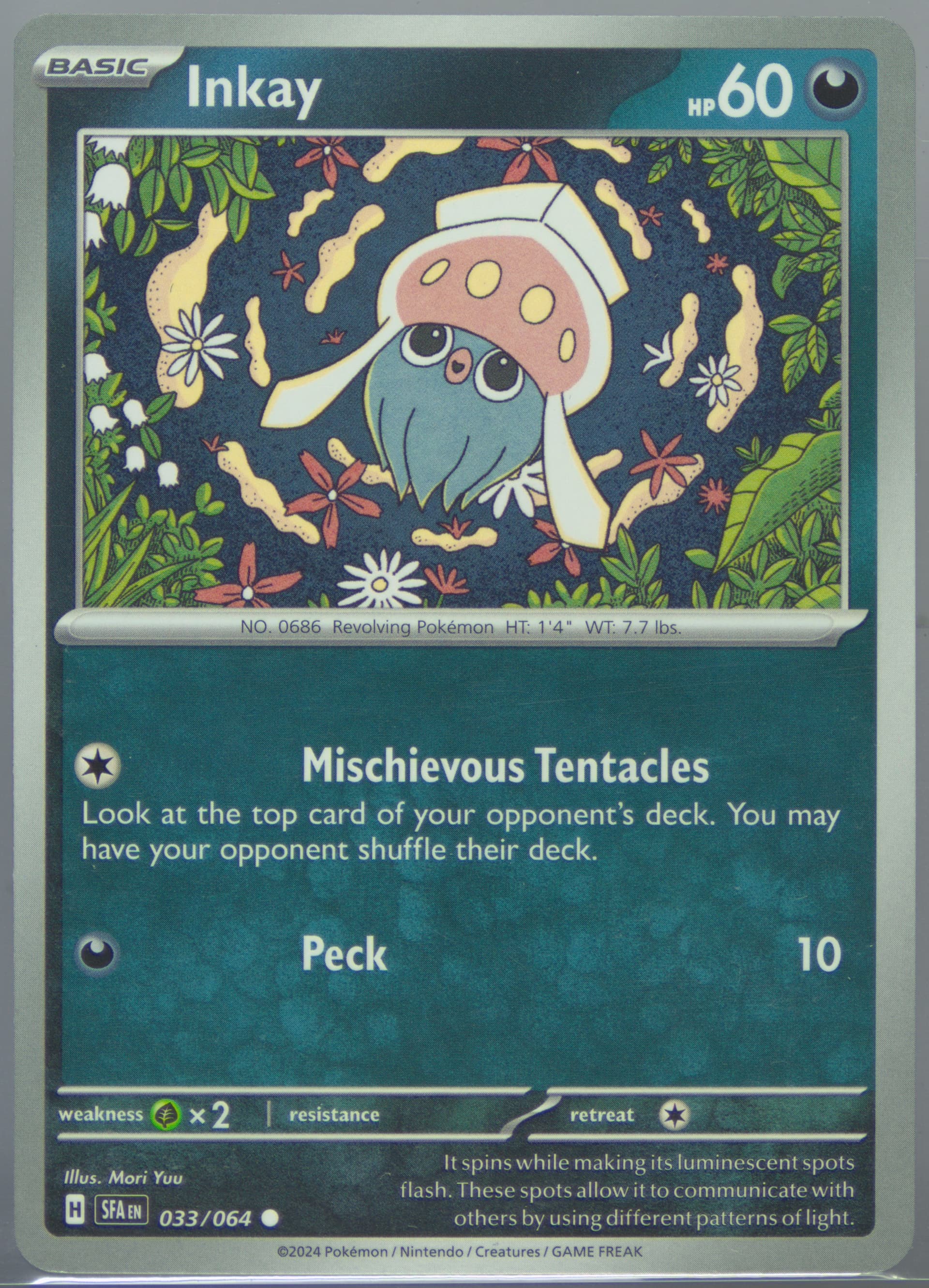 Inkay (033) 2024 Pokemon Sfa EN-Shrouded Fable