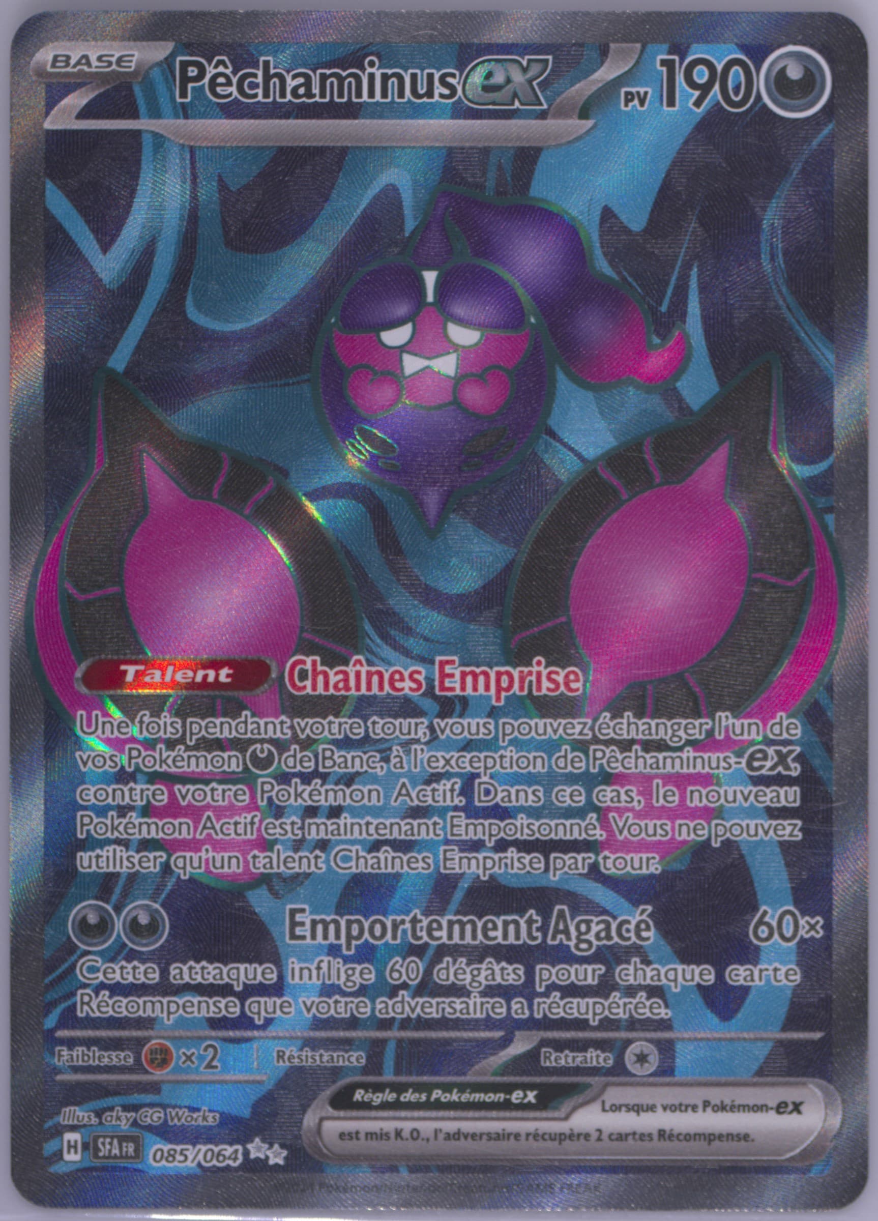 Pecharunt EX Ultra Rare (085) 2024 Pokemon French Sfa FR-Shrouded Fable