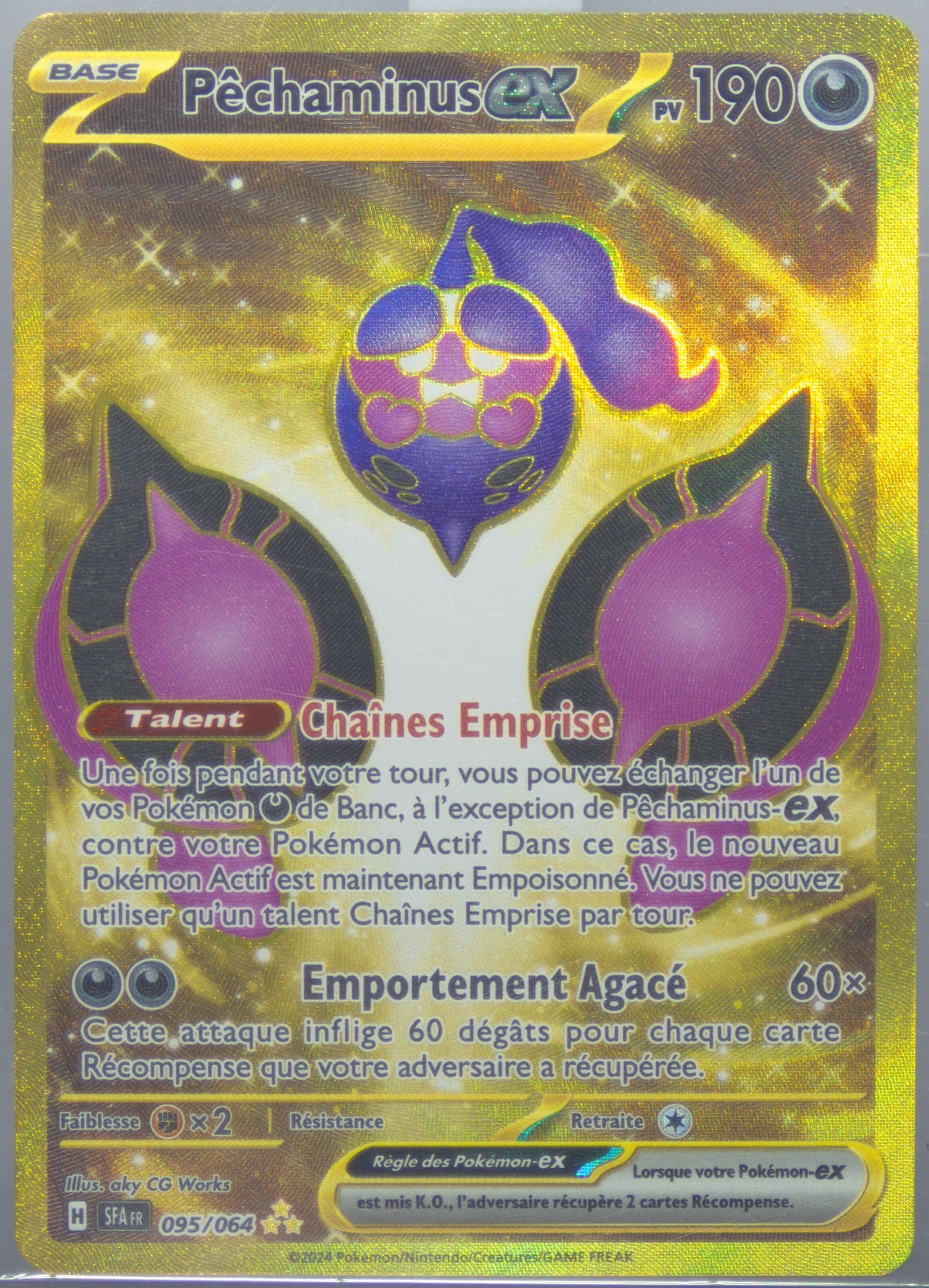 Pecharunt EX Hyper Rare (095) 2024 Pokemon French Sfa FR-Shrouded Fable